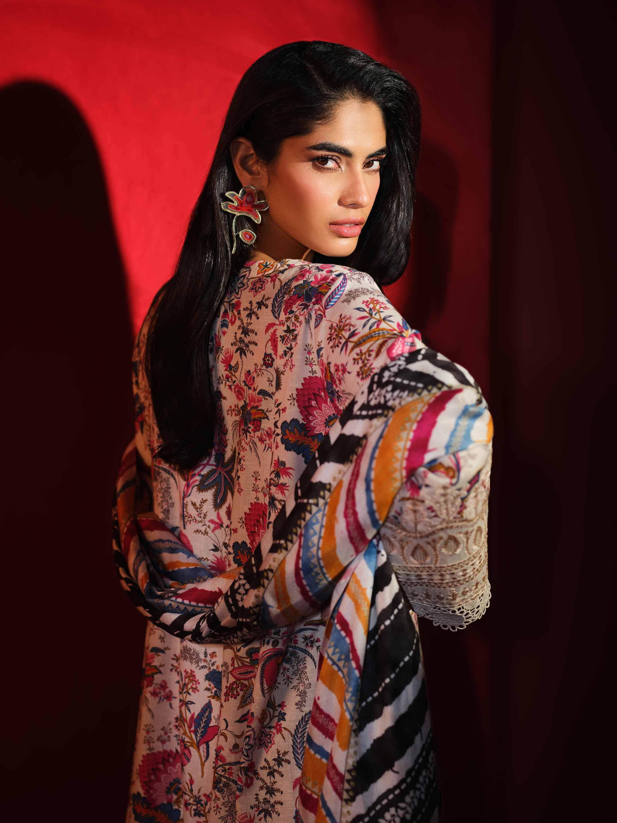 3 Piece - Printed Embroidered Suit - 42503528 - Image 3