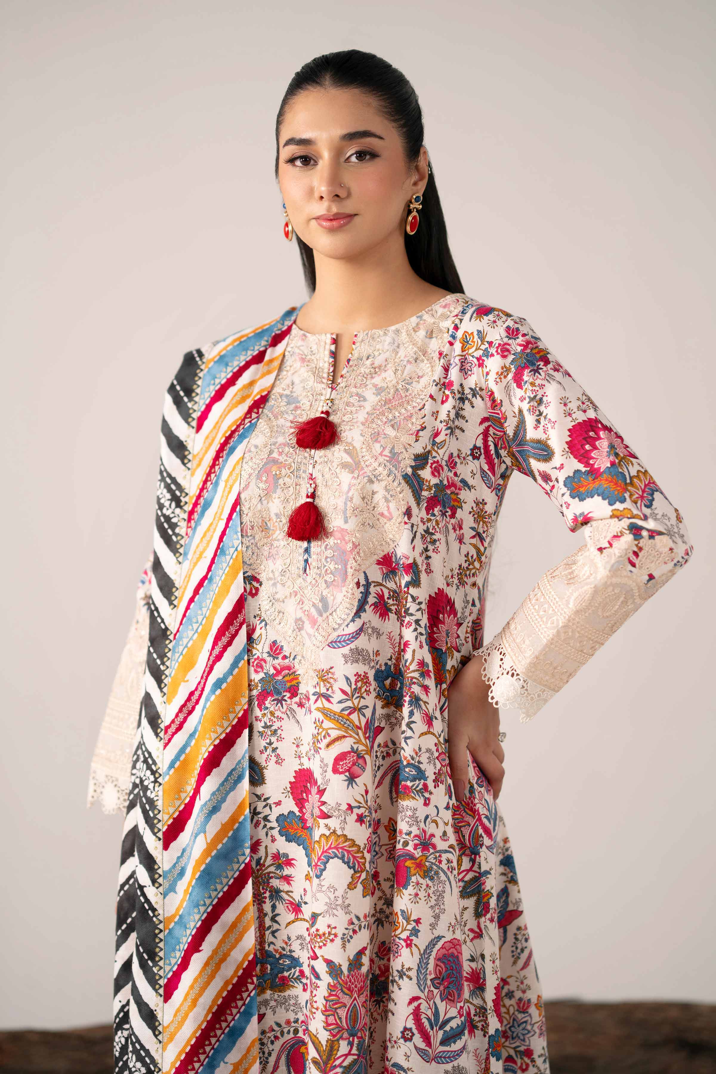 3 Piece - Printed Embroidered Suit - 42503528 - Image 6