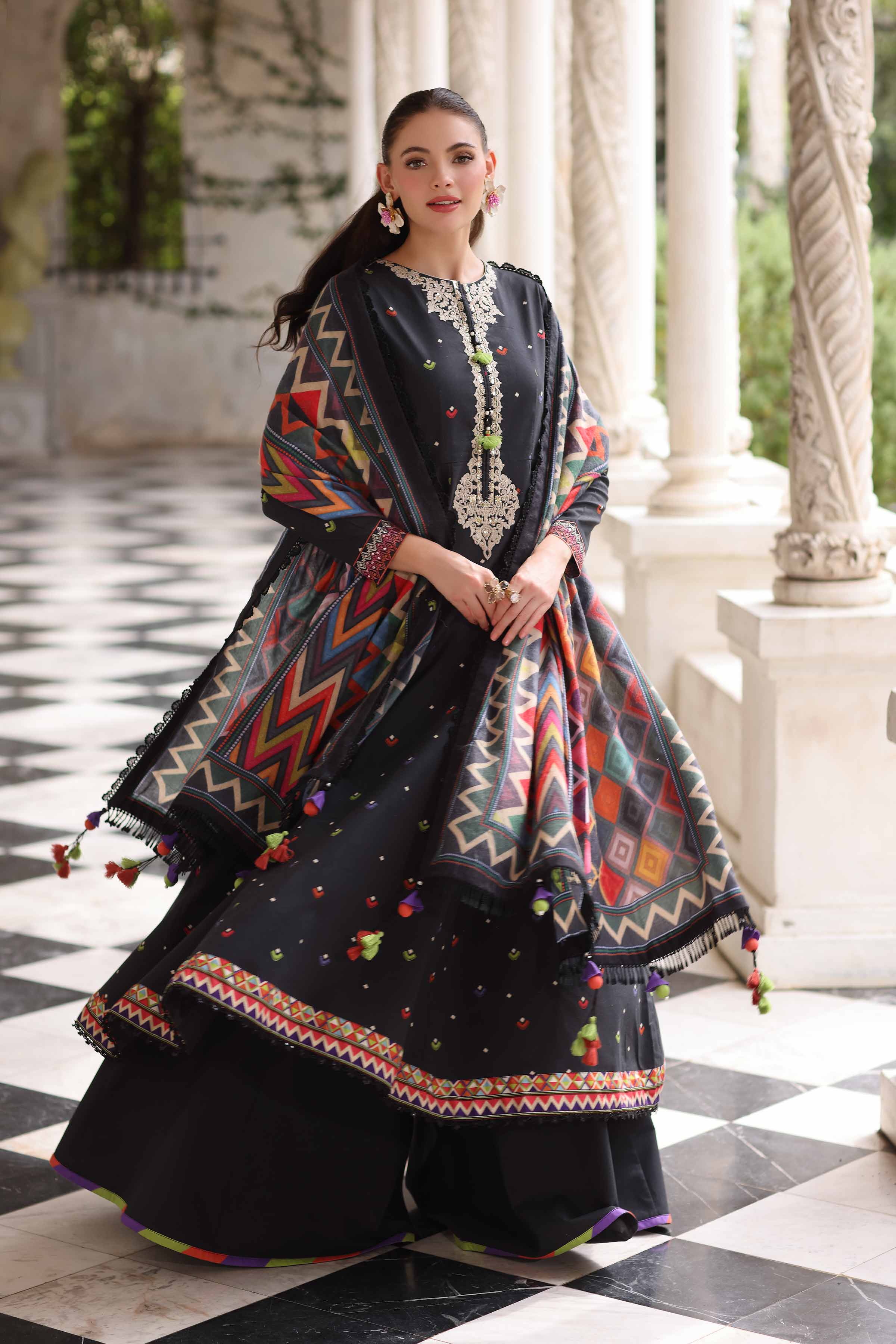 3 Piece - Digital Printed Embroidered Suit - 42503722 - Image 4