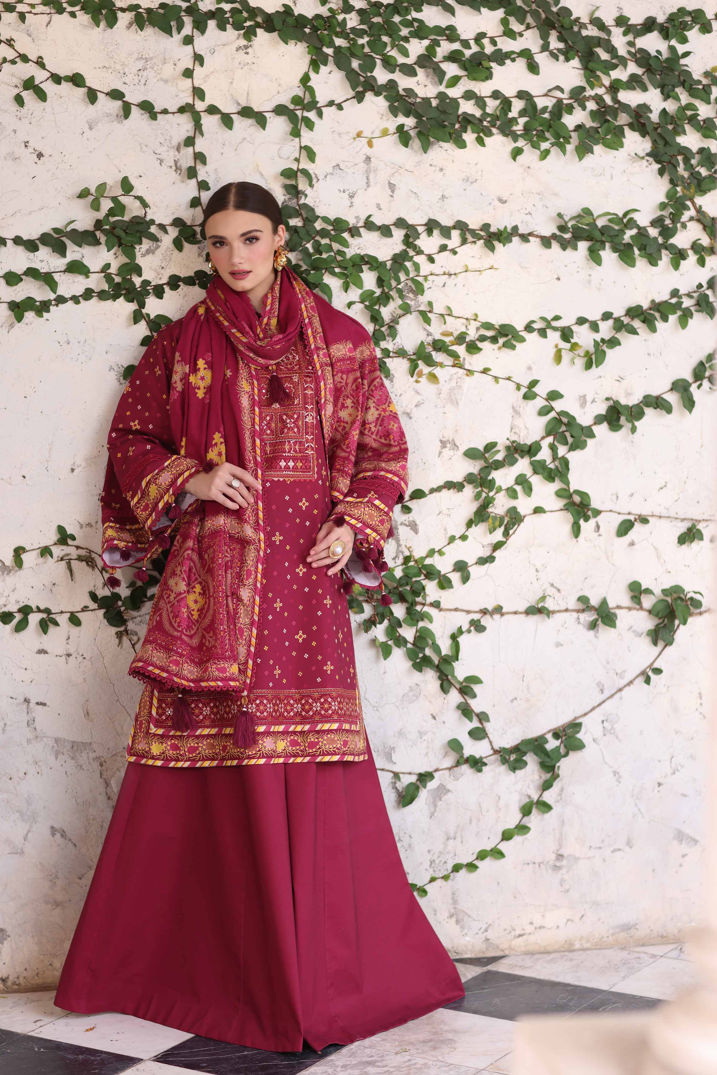 3 Piece - Printed Embroidered Suit - 42503728 - Image 4