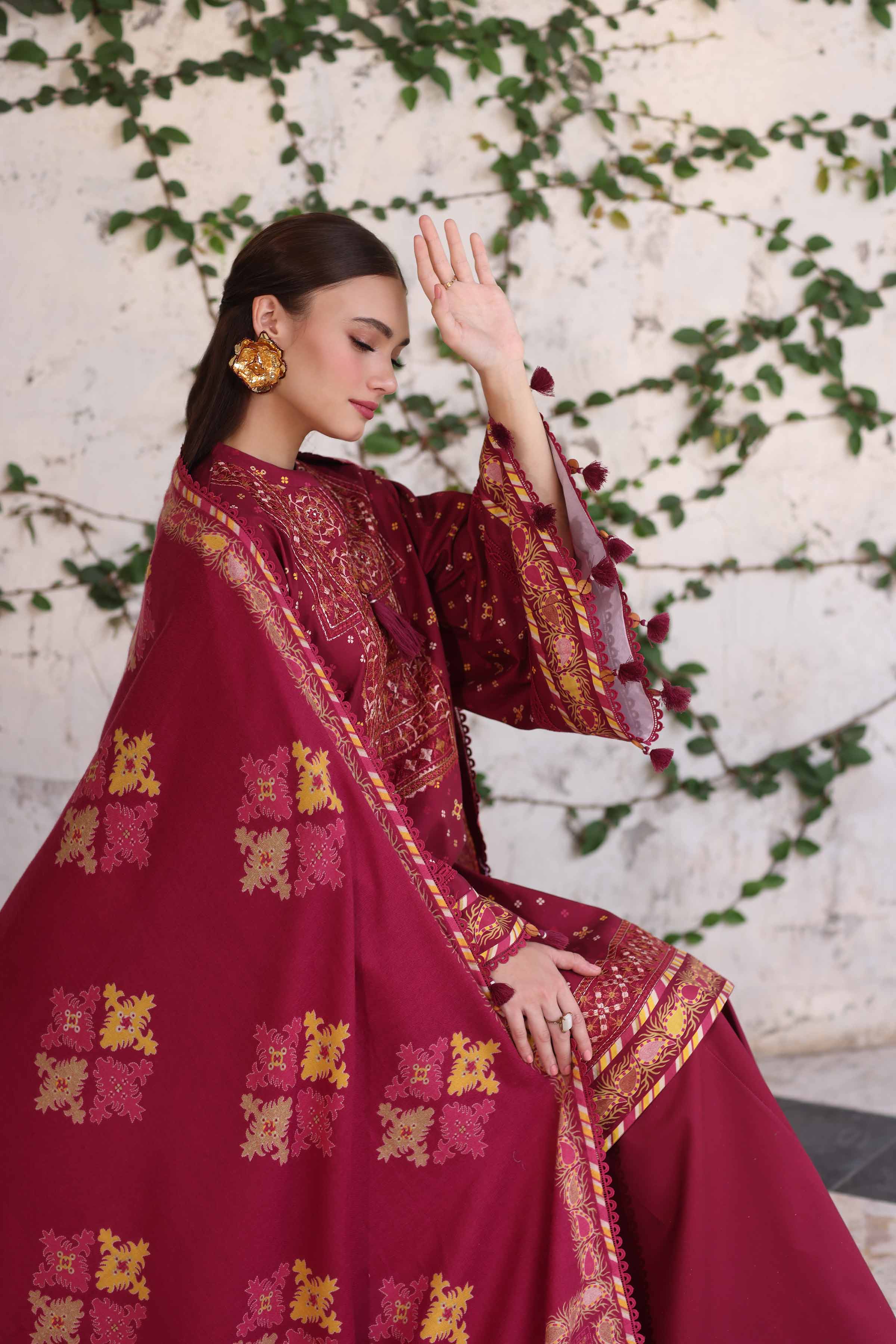 3 Piece - Printed Embroidered Suit - 42503728 - Image 5