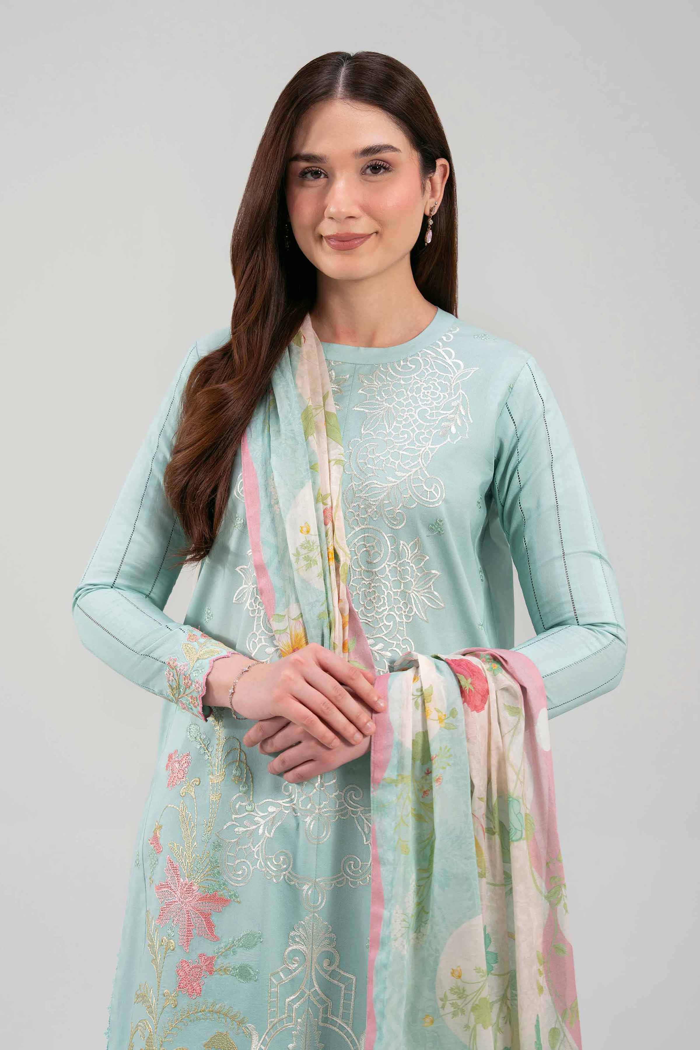 3 Piece - Printed Embroidered Suit - 42601272 - Image 2