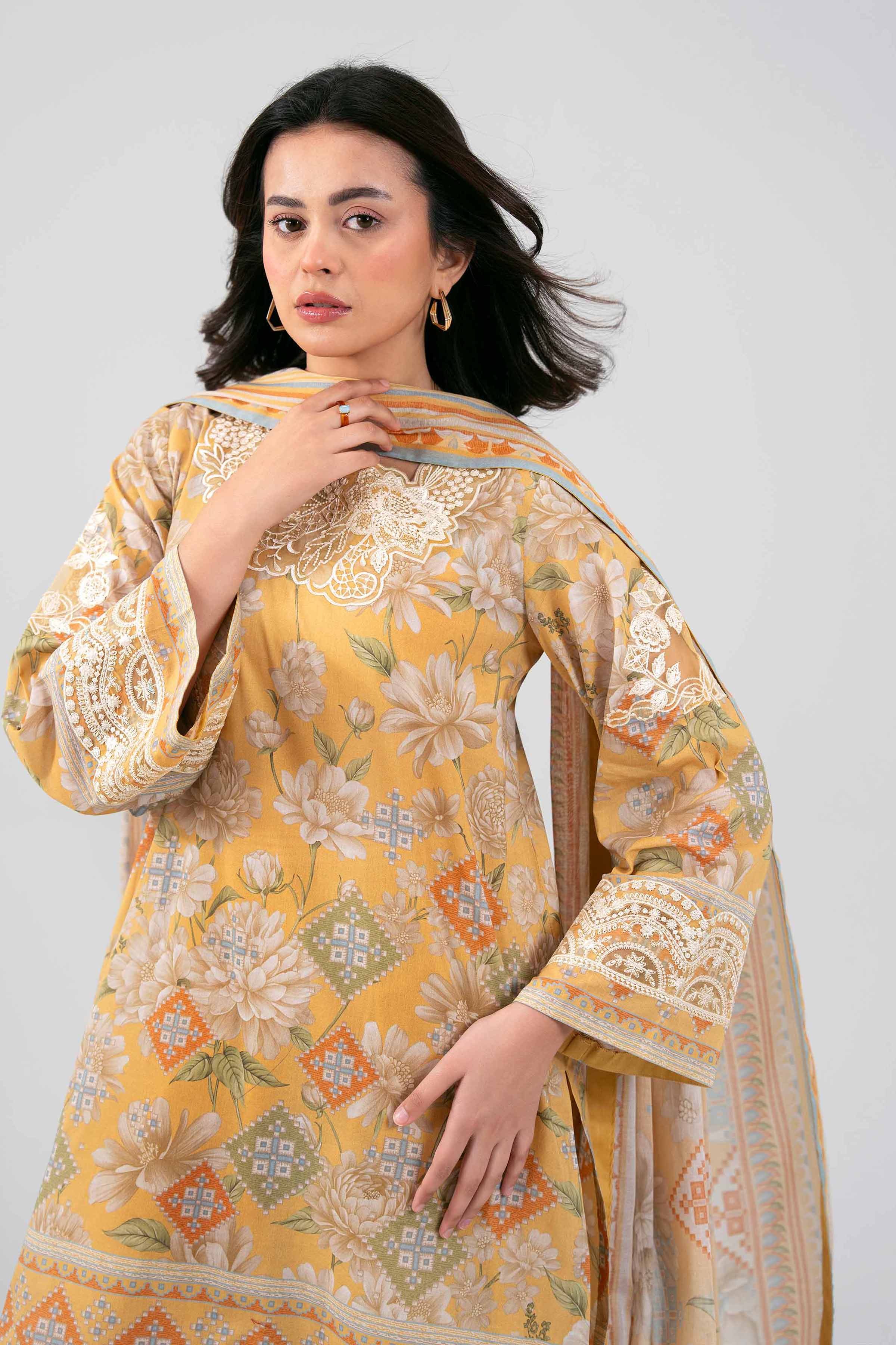 3 Piece - Digital Printed Embroidered Suit - 42601456 - Image 2
