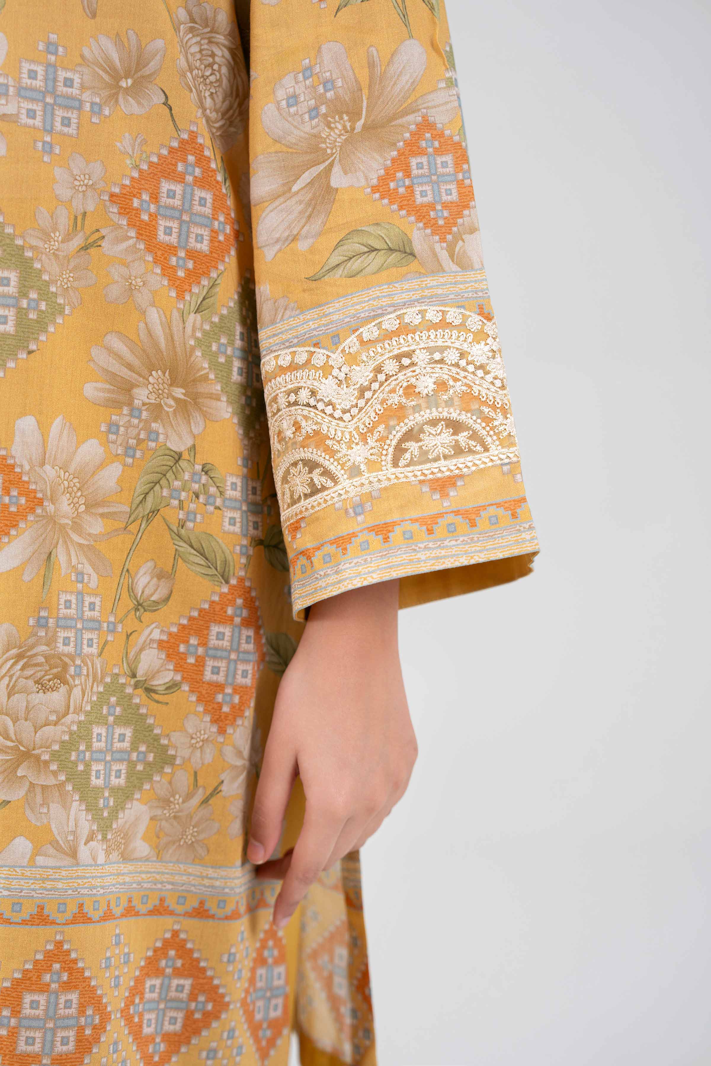 3 Piece - Digital Printed Embroidered Suit - 42601456 - Image 4