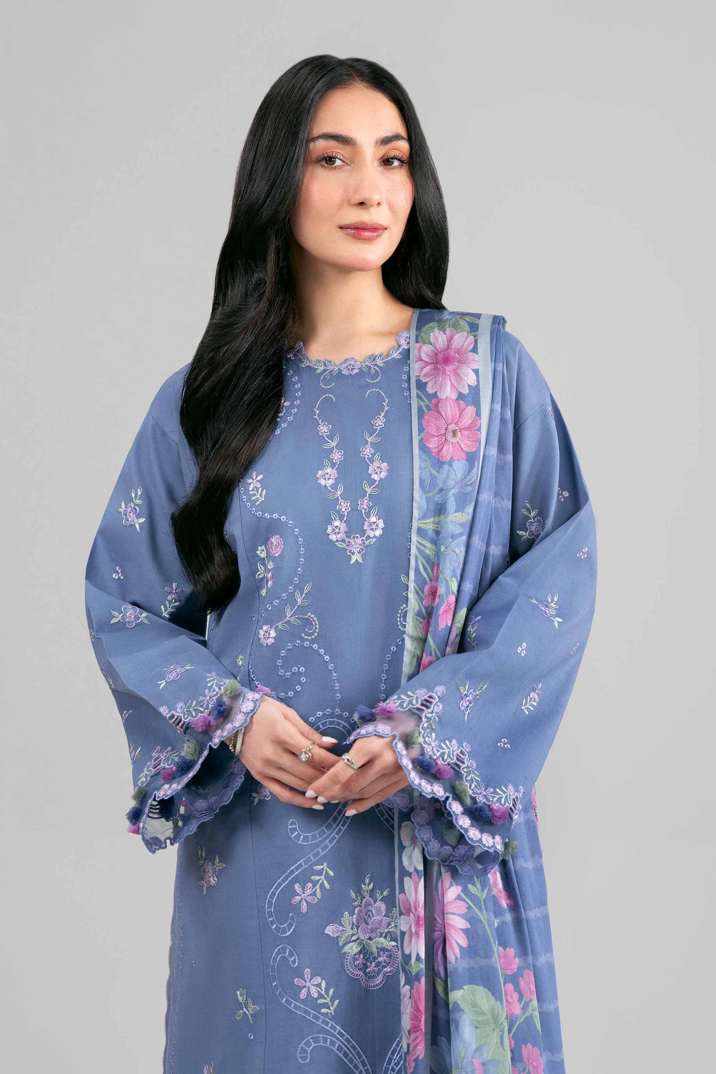 3 Piece - Digital Printed Embroidered Suit - 42601531 - Image 2