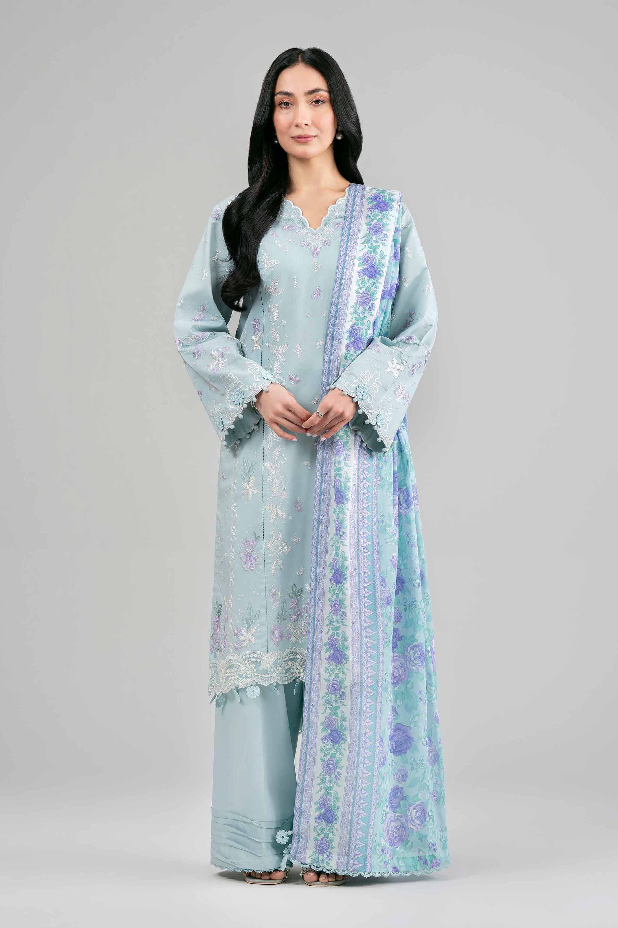 3 Piece - Printed Embroidered Suit - 42601541 - Image 5