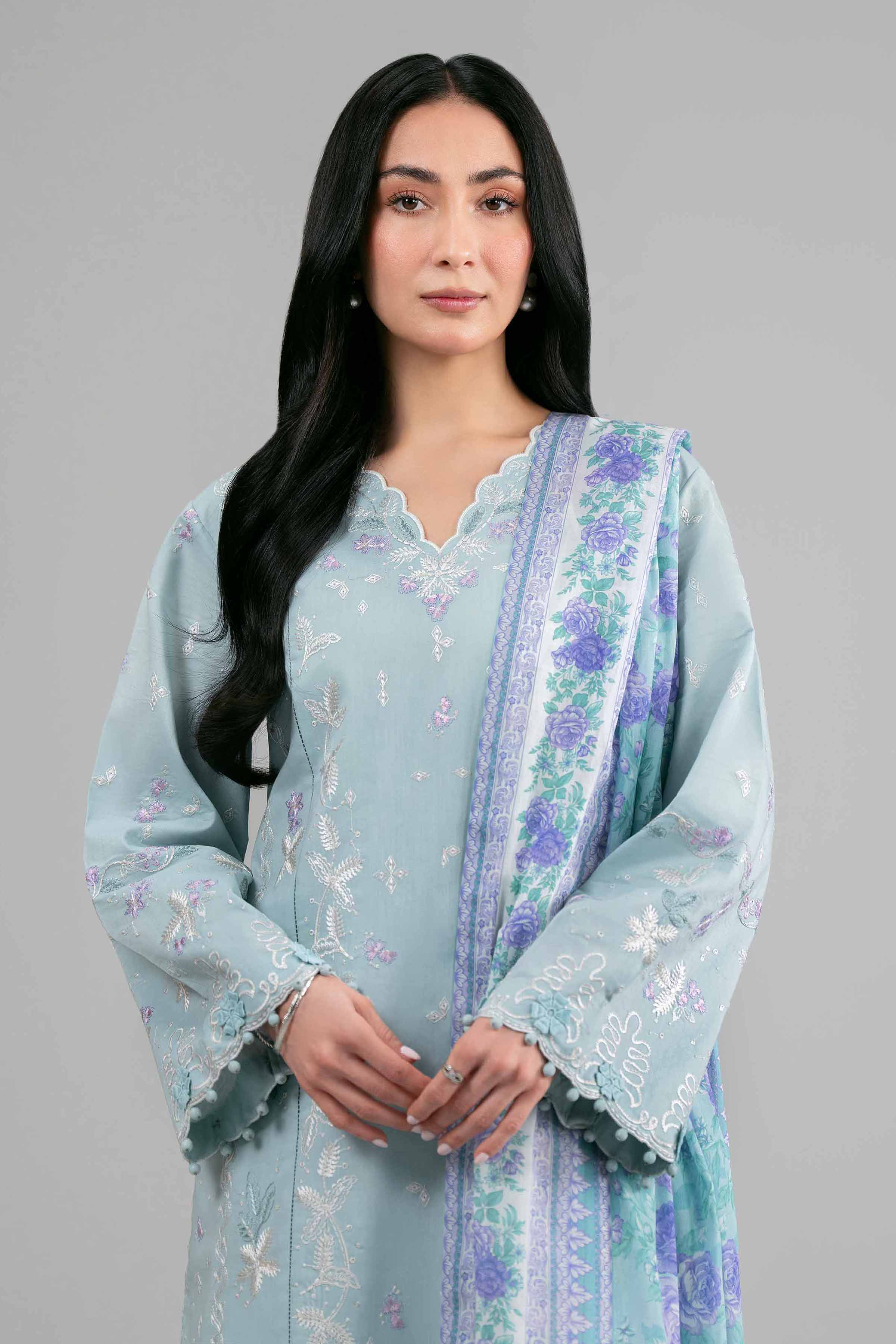 3 Piece - Printed Embroidered Suit - 42601541 - Image 6