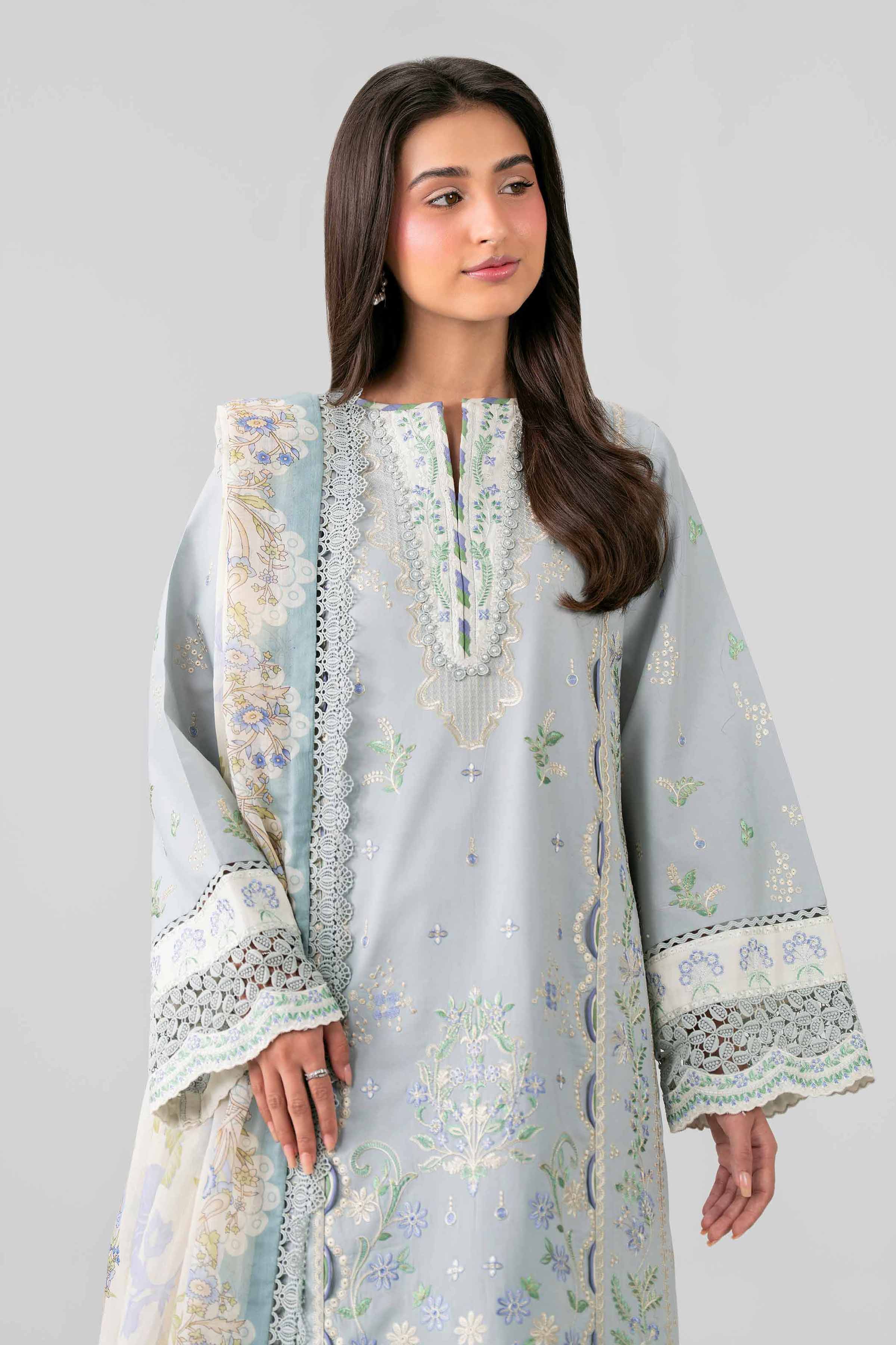 3 Piece - Digital Printed Embroidered Suit - 42601692 - Image 2