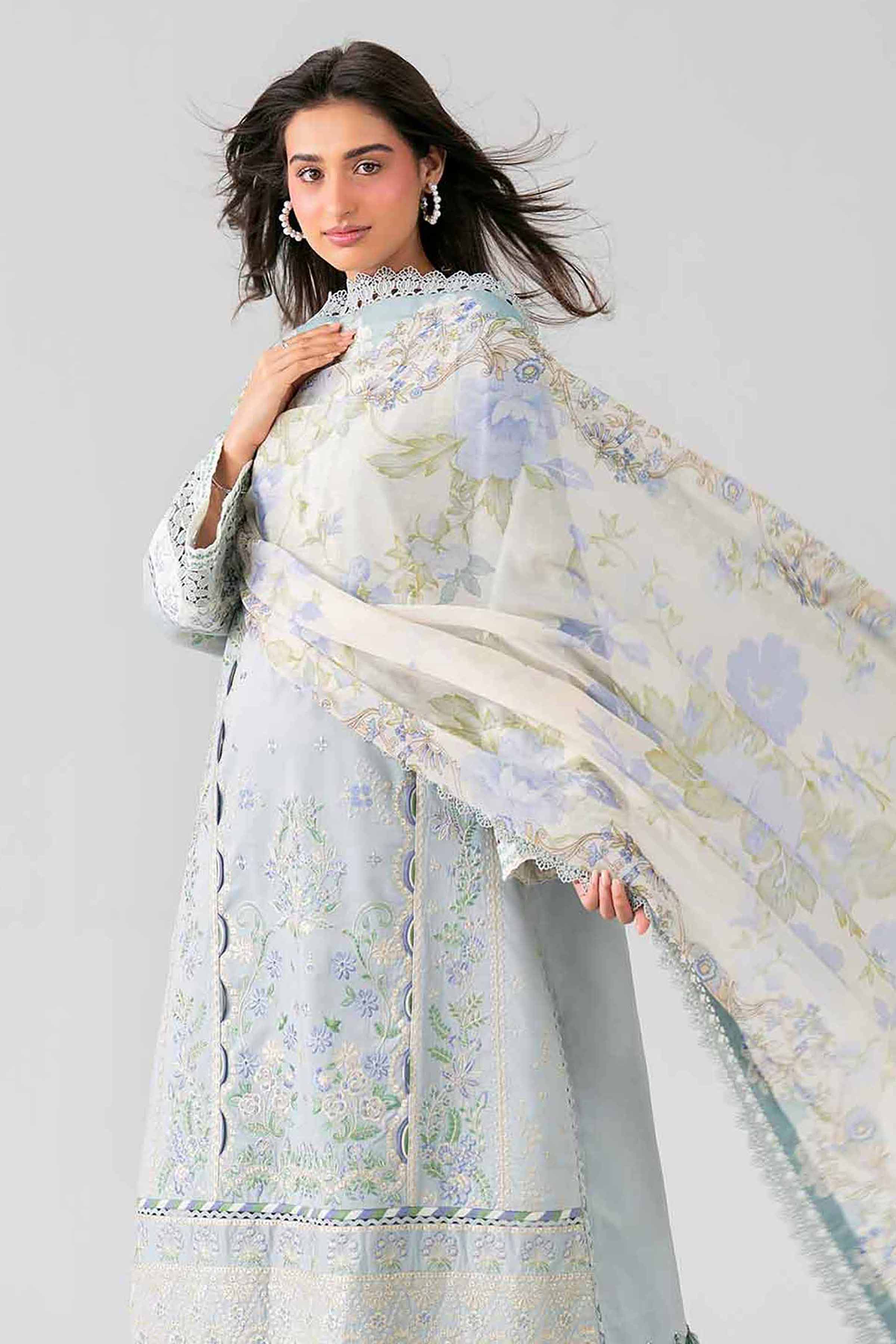 3 Piece - Digital Printed Embroidered Suit - 42601692 - Image 4