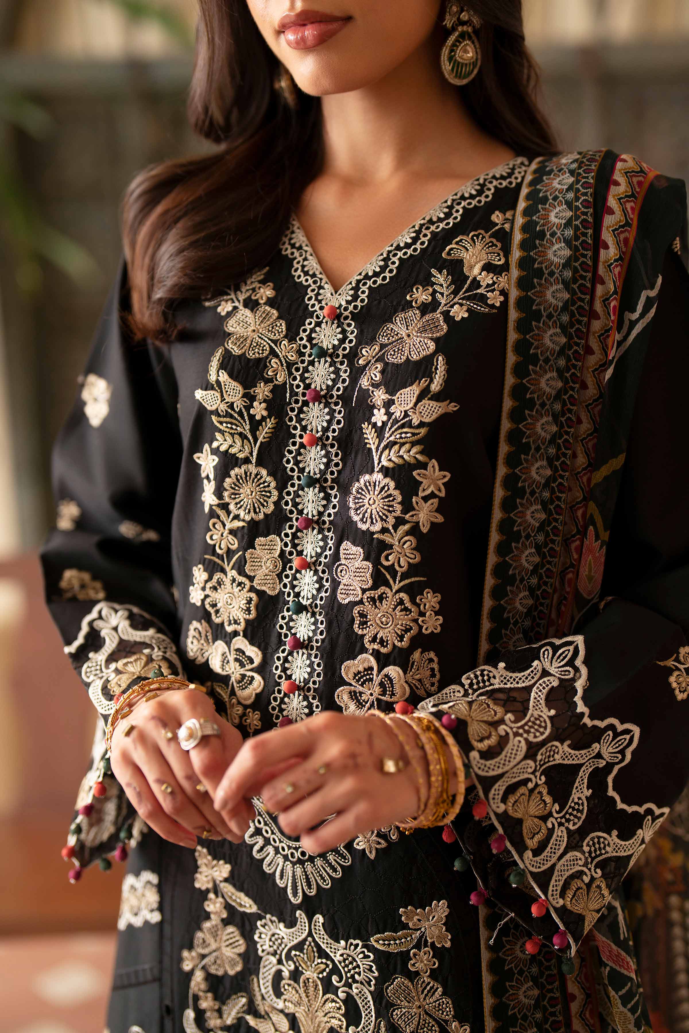 3 Piece - Digital Printed Embroidered Suit - 42601698 - Image 6