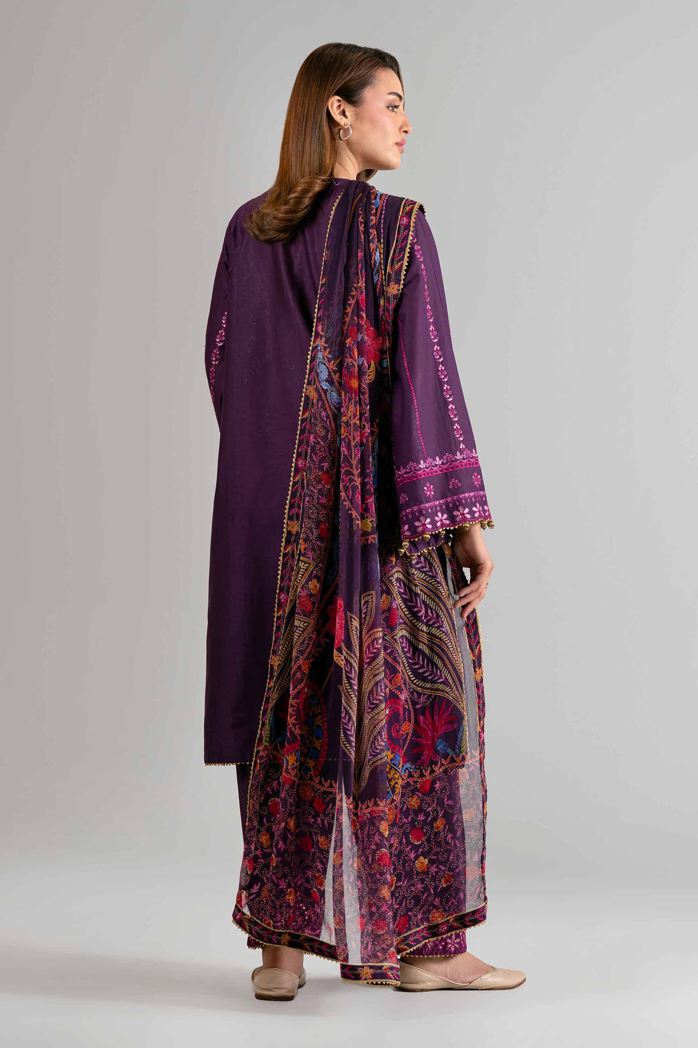 3 Piece - Digital Printed Embroidered Suit - 42601701 - Image 3