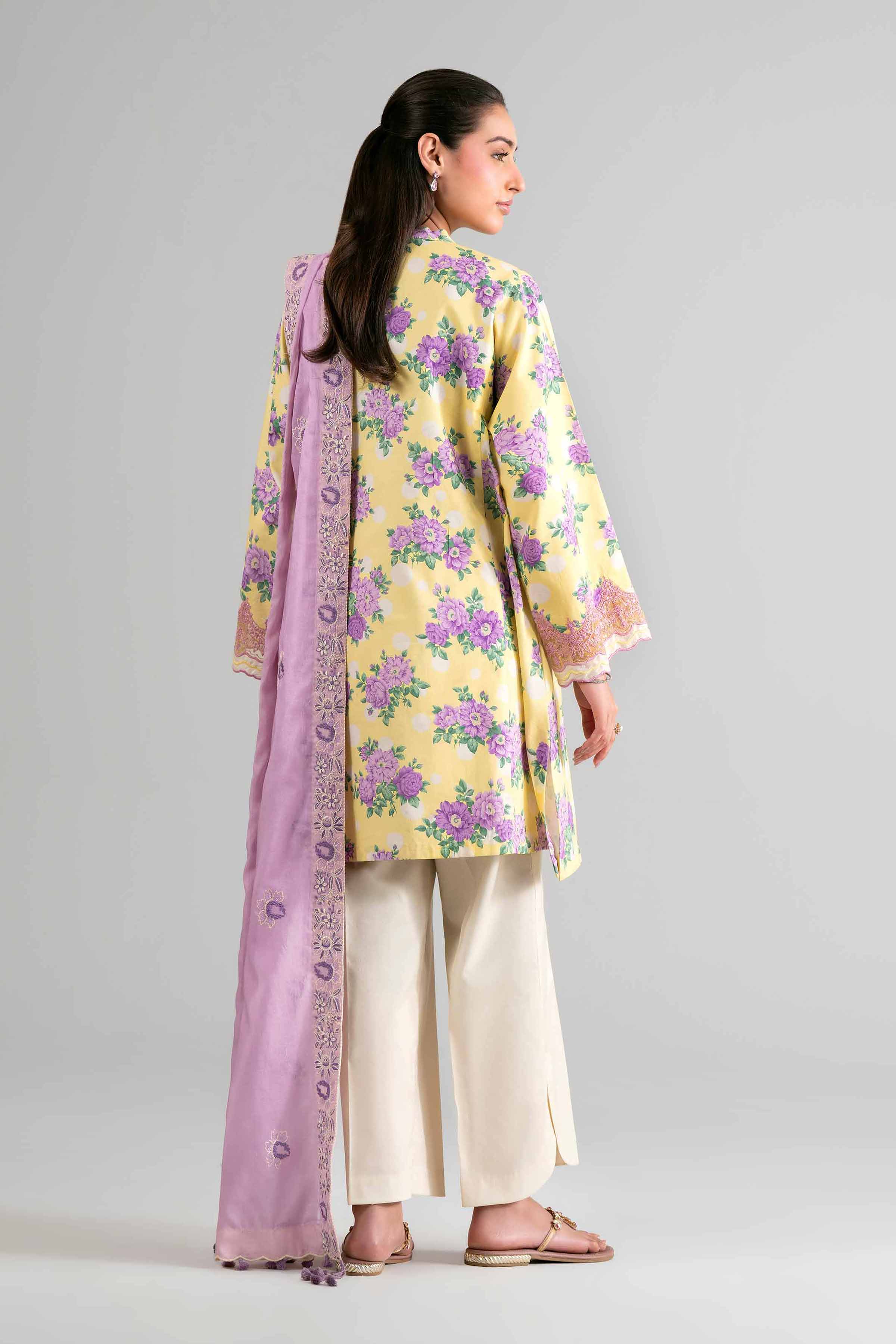 3 Piece - Printed Embroidered Suit - 42601720 - Image 3