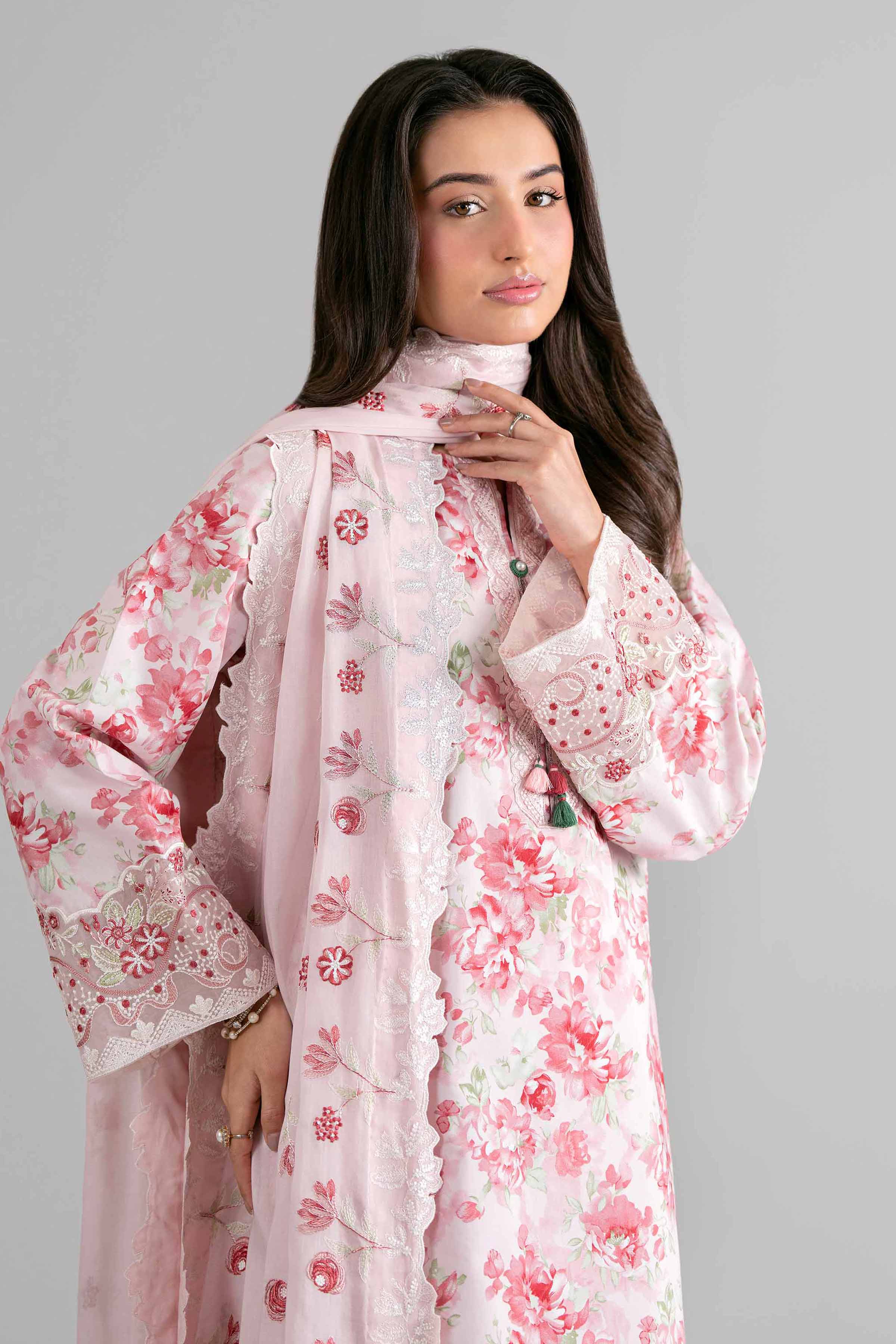 3 Piece - Printed Embroidered Suit - 42601724 - Image 2
