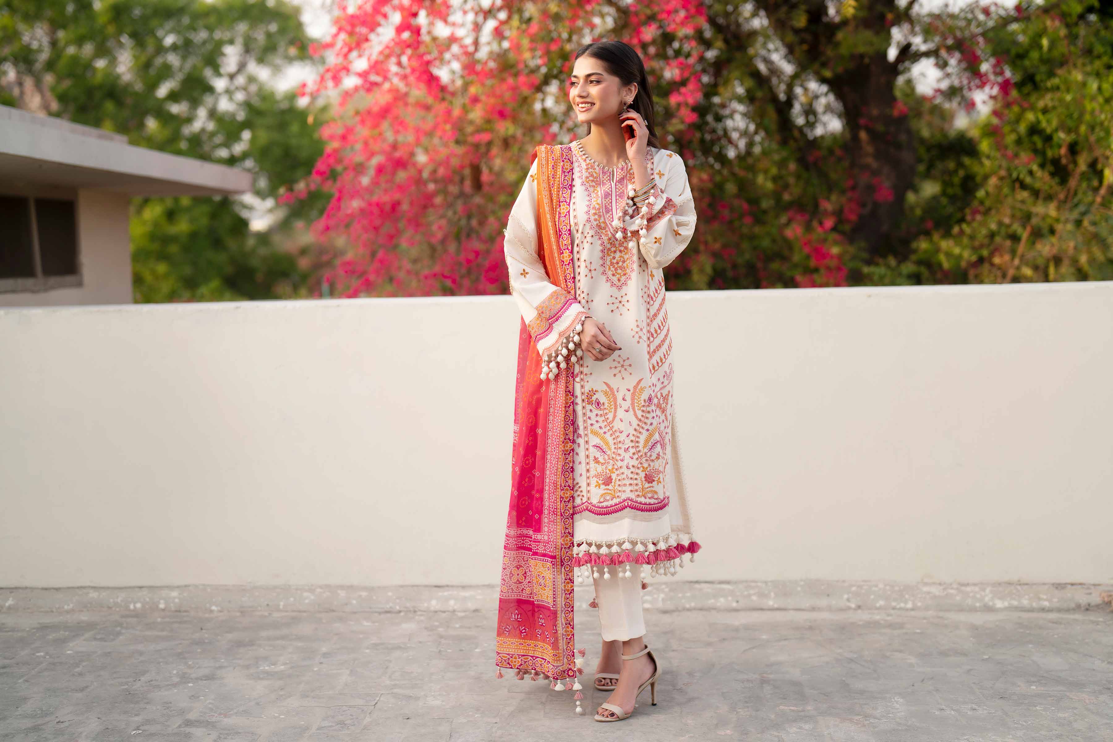 3 Piece - Digital Printed Embroidered Suit - 42601738 - Image 5