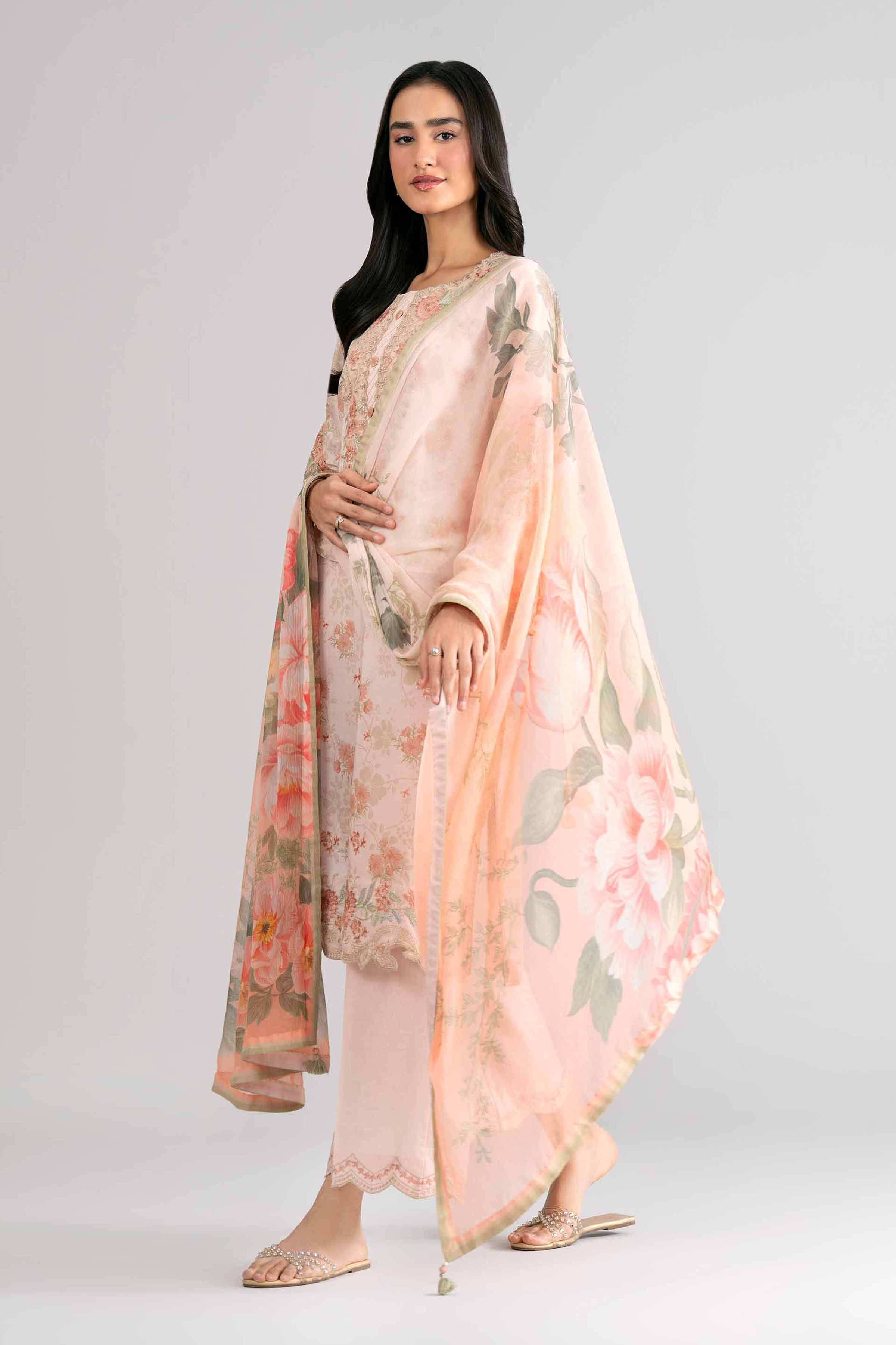 3 Piece - Digital Printed Embroidered Suit - 42601741 - Image 6