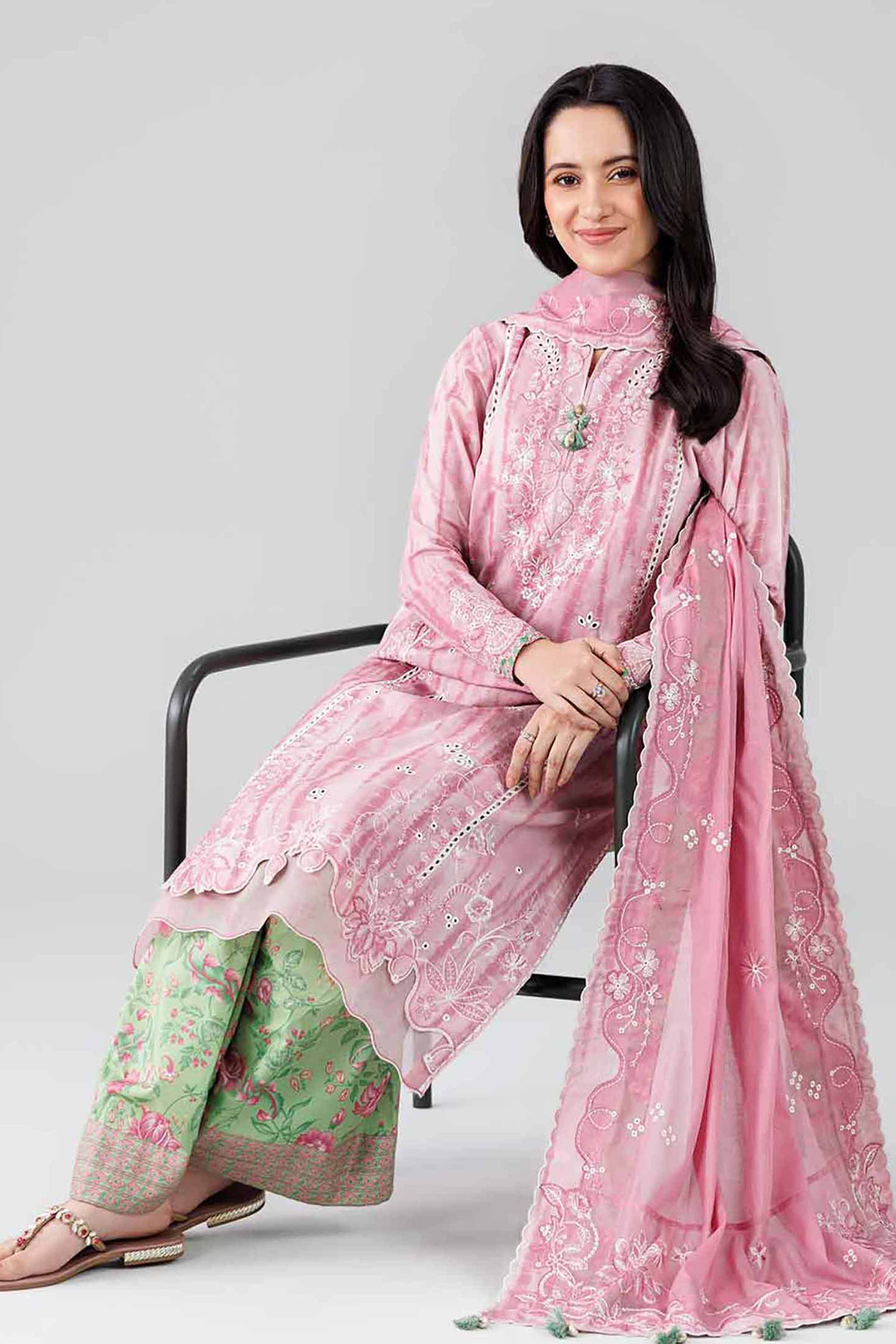 3 Piece - Printed Embroidered Suit - 42601810 - Image 4