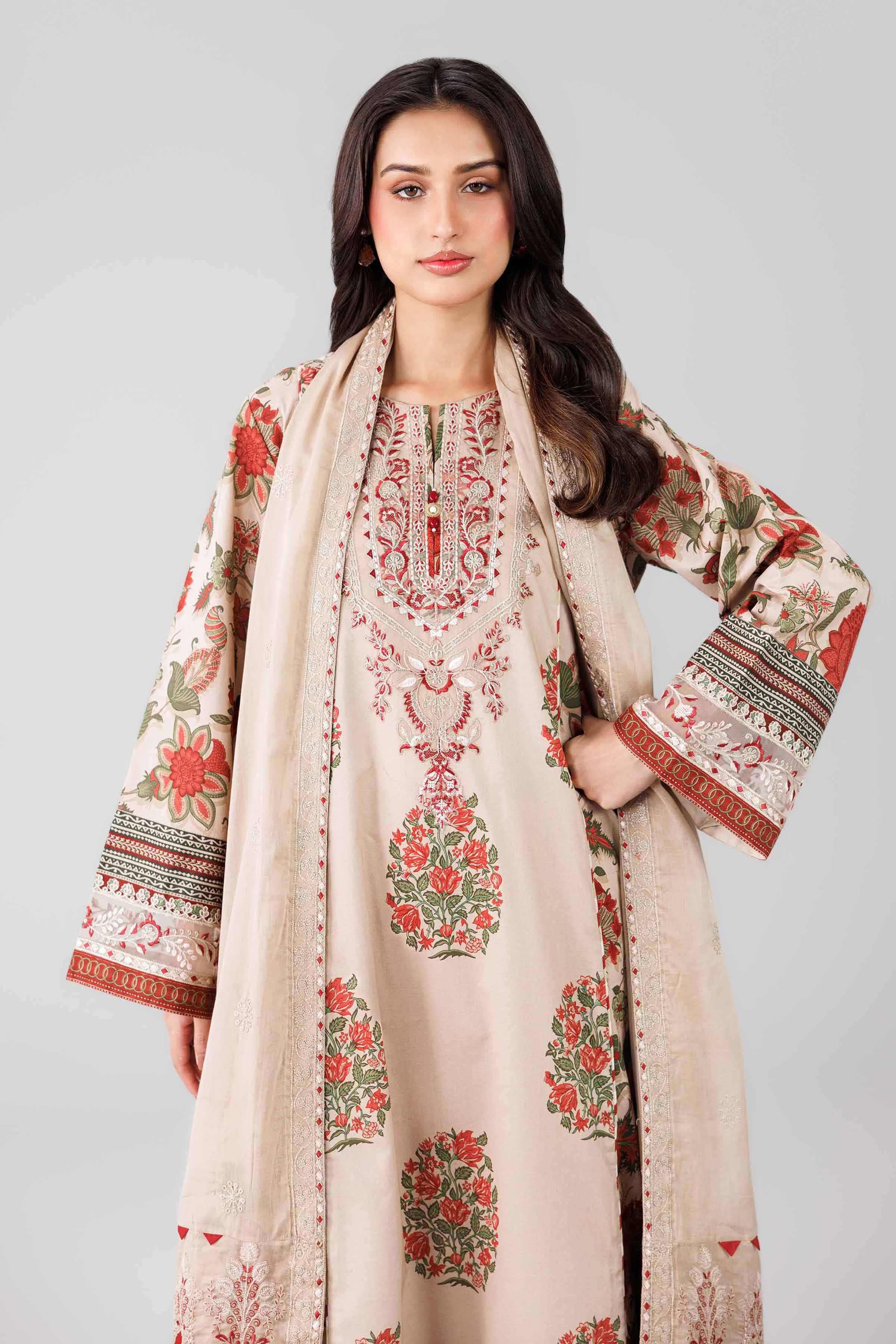 3 Piece - Printed Embroidered Suit - 42601814 - Image 4