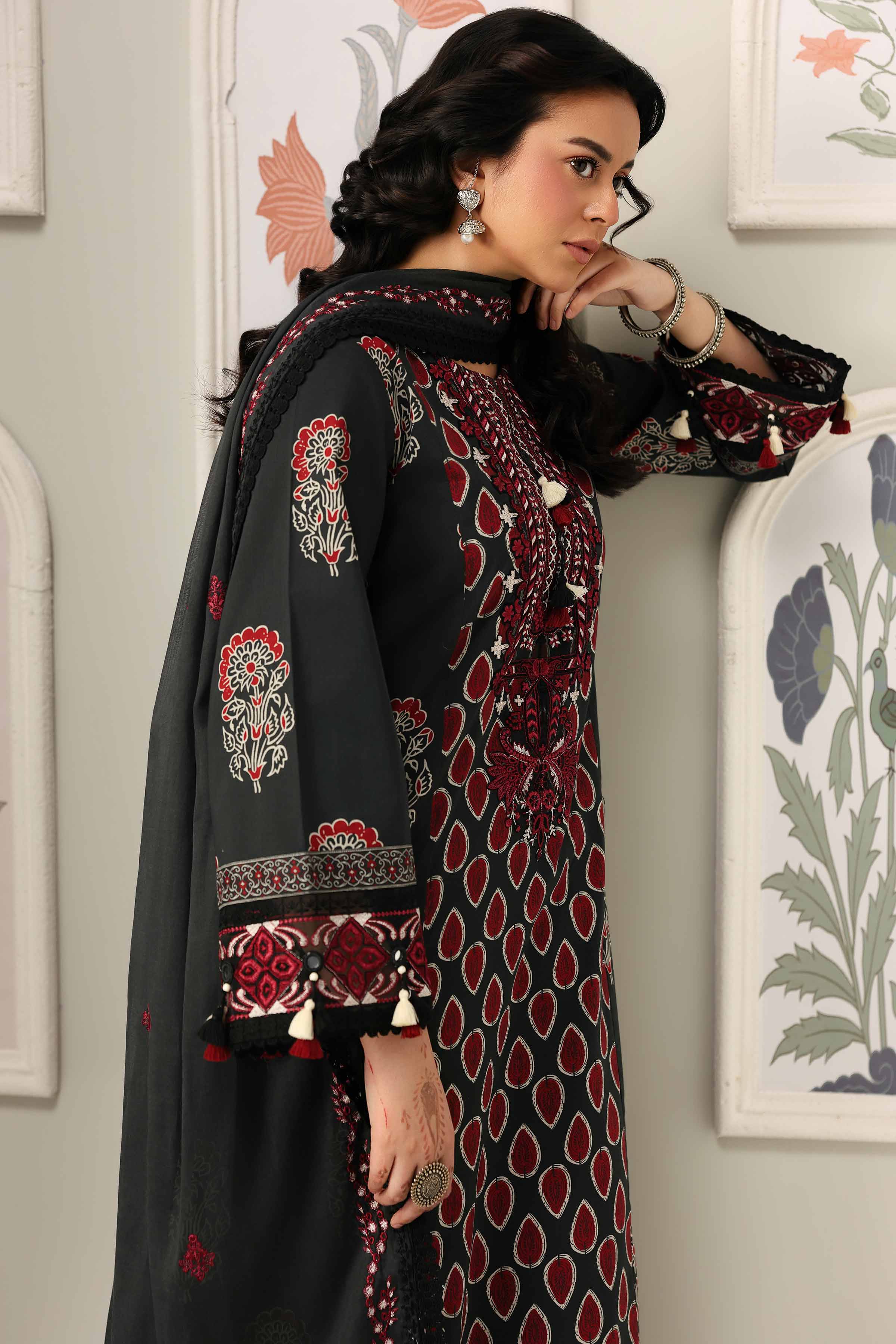 3 Piece - Printed Embroidered Suit - 42601816 - Image 4