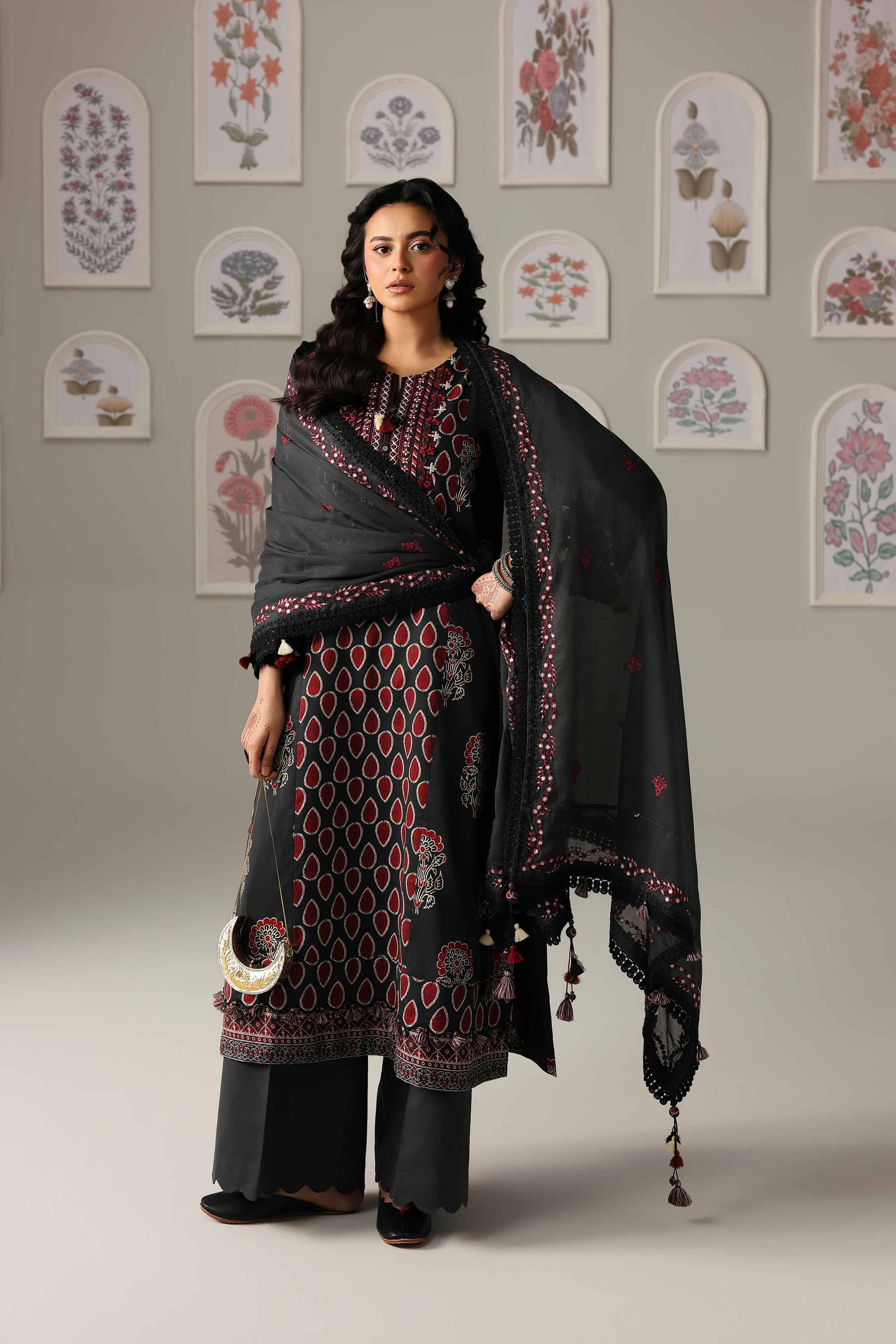 3 Piece - Printed Embroidered Suit - 42601816 - Image 5