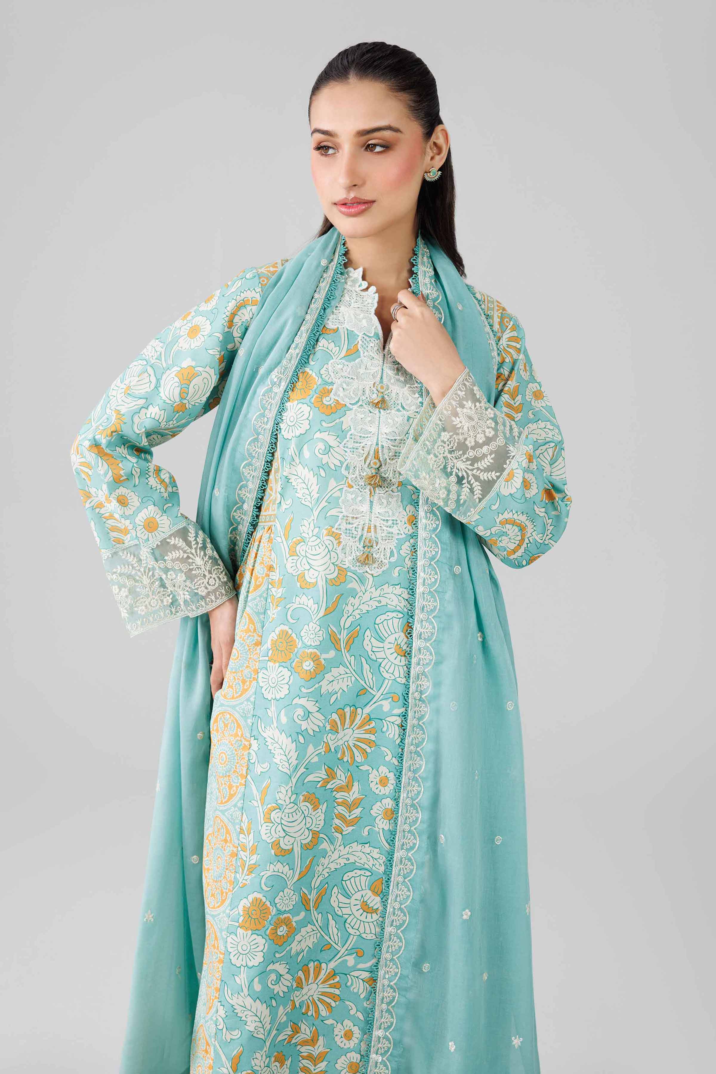 3 Piece - Printed Embroidered Suit - 42601817 - Image 2