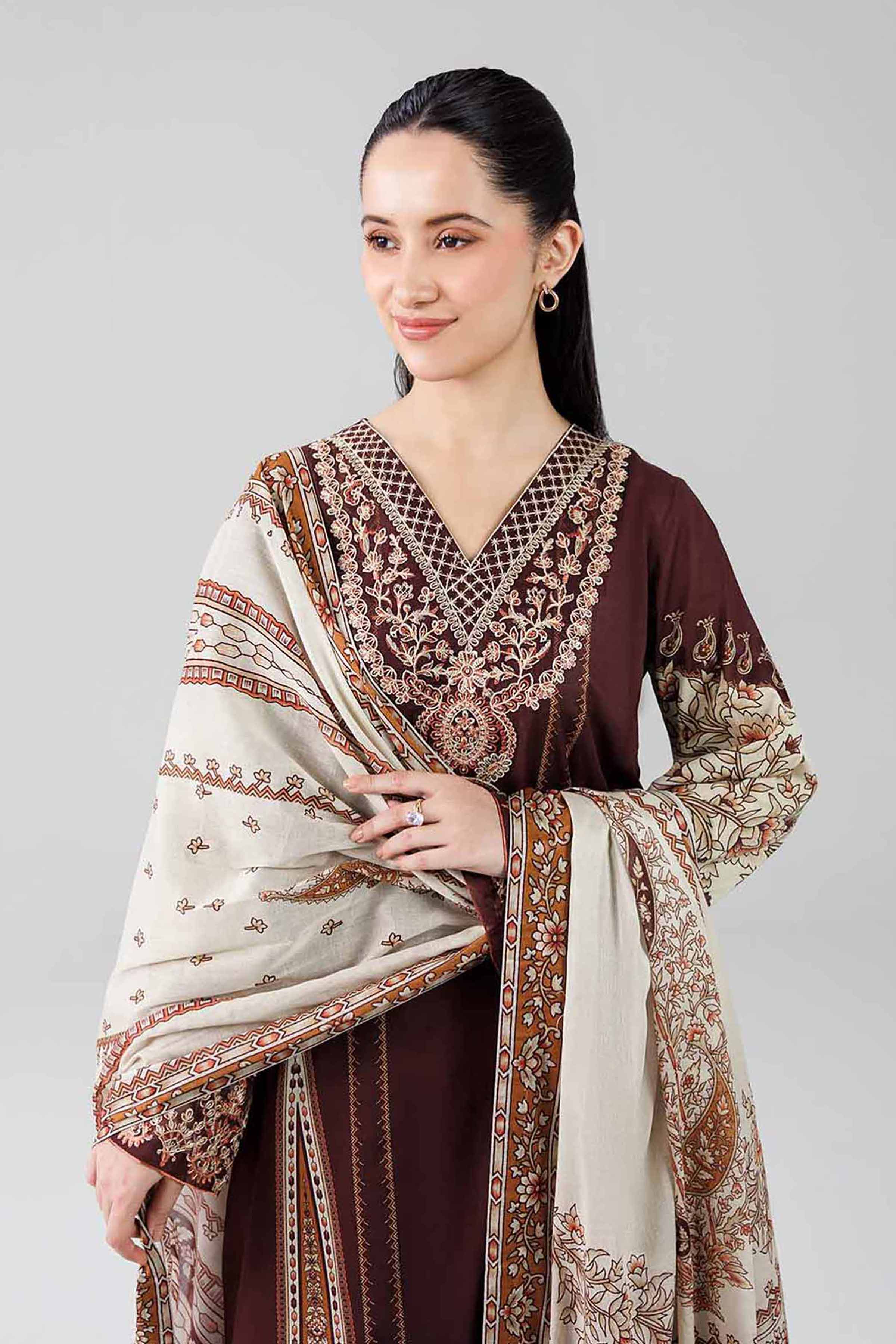 3 Piece - Digital Printed Embroidered Suit - 42601834 - Image 2