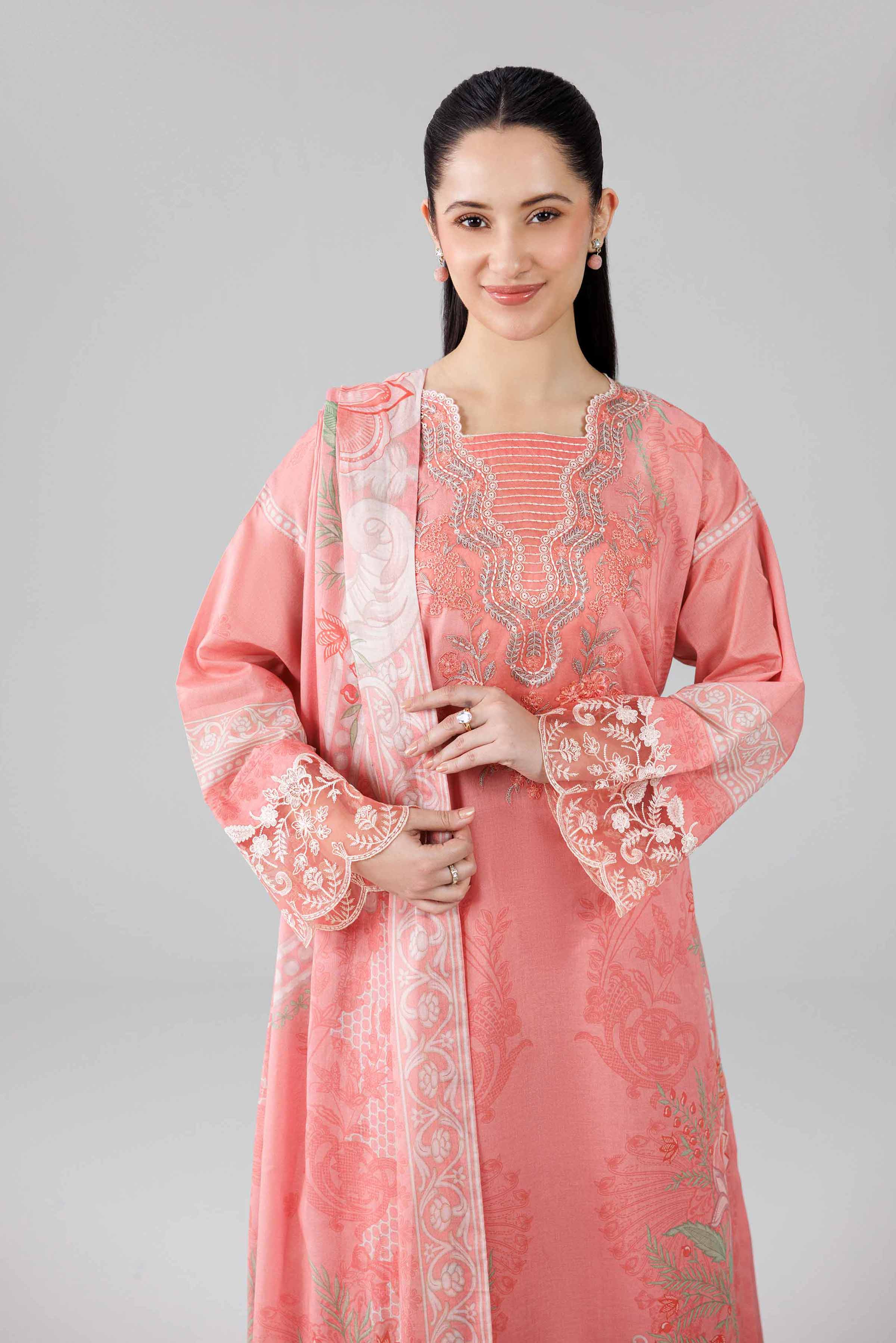 3 Piece - Digital Printed Embroidered Suit - 42601841 - Image 4