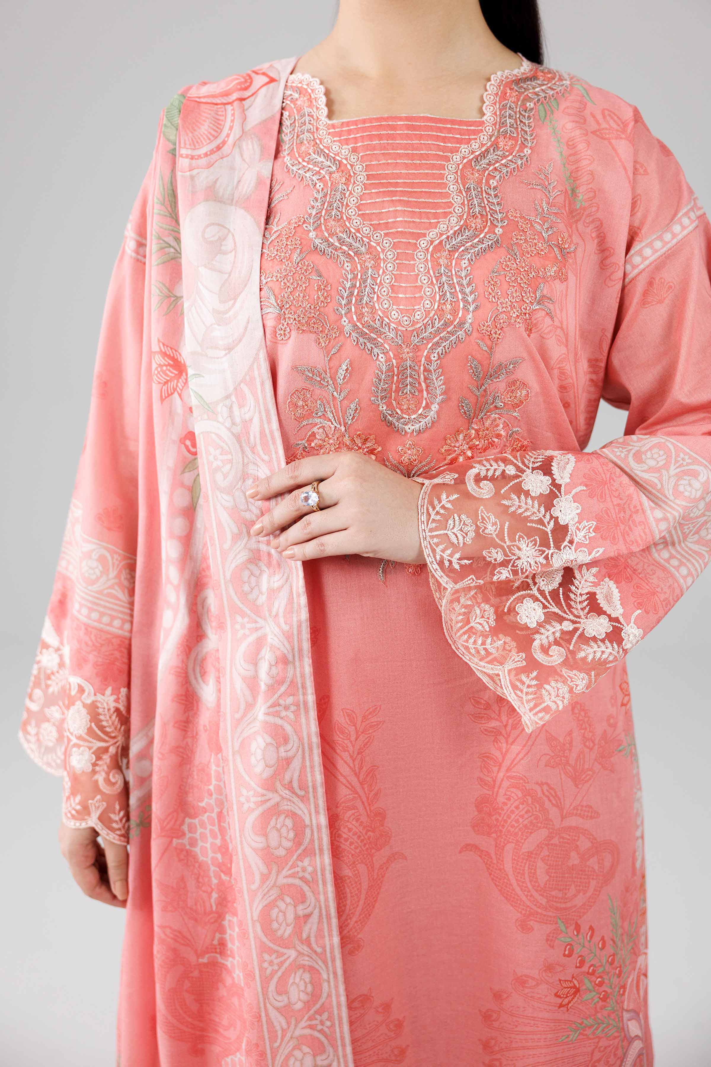 3 Piece - Digital Printed Embroidered Suit - 42601841 - Image 5