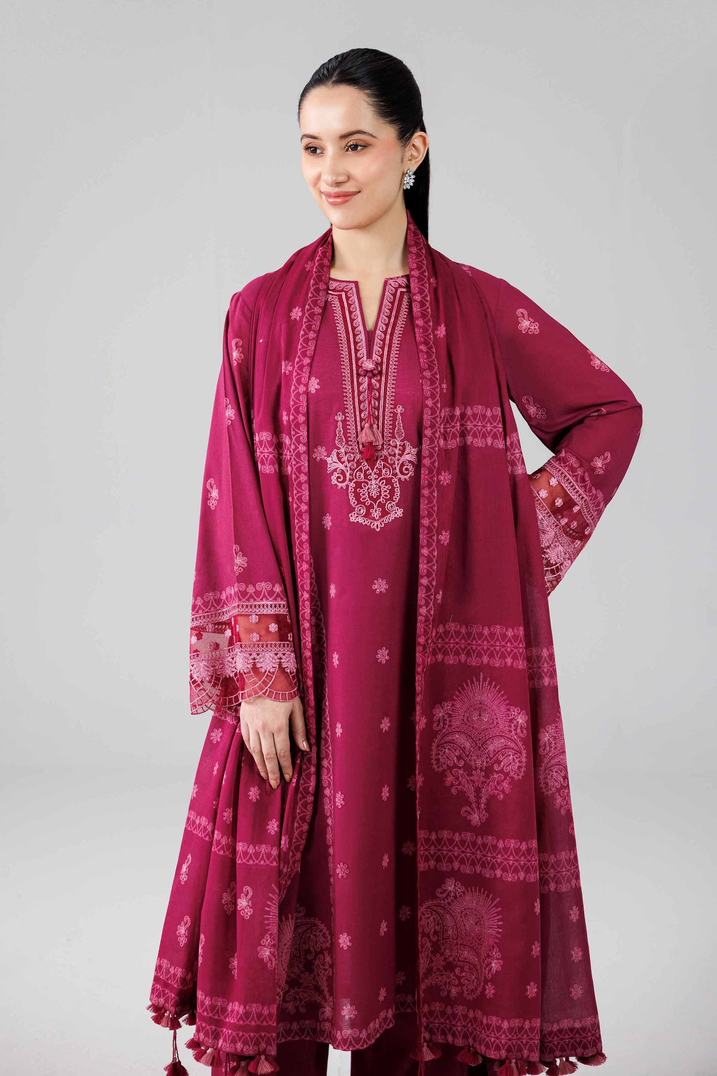 3 Piece - Digital Printed Embroidered Suit - 42601842 - Image 2