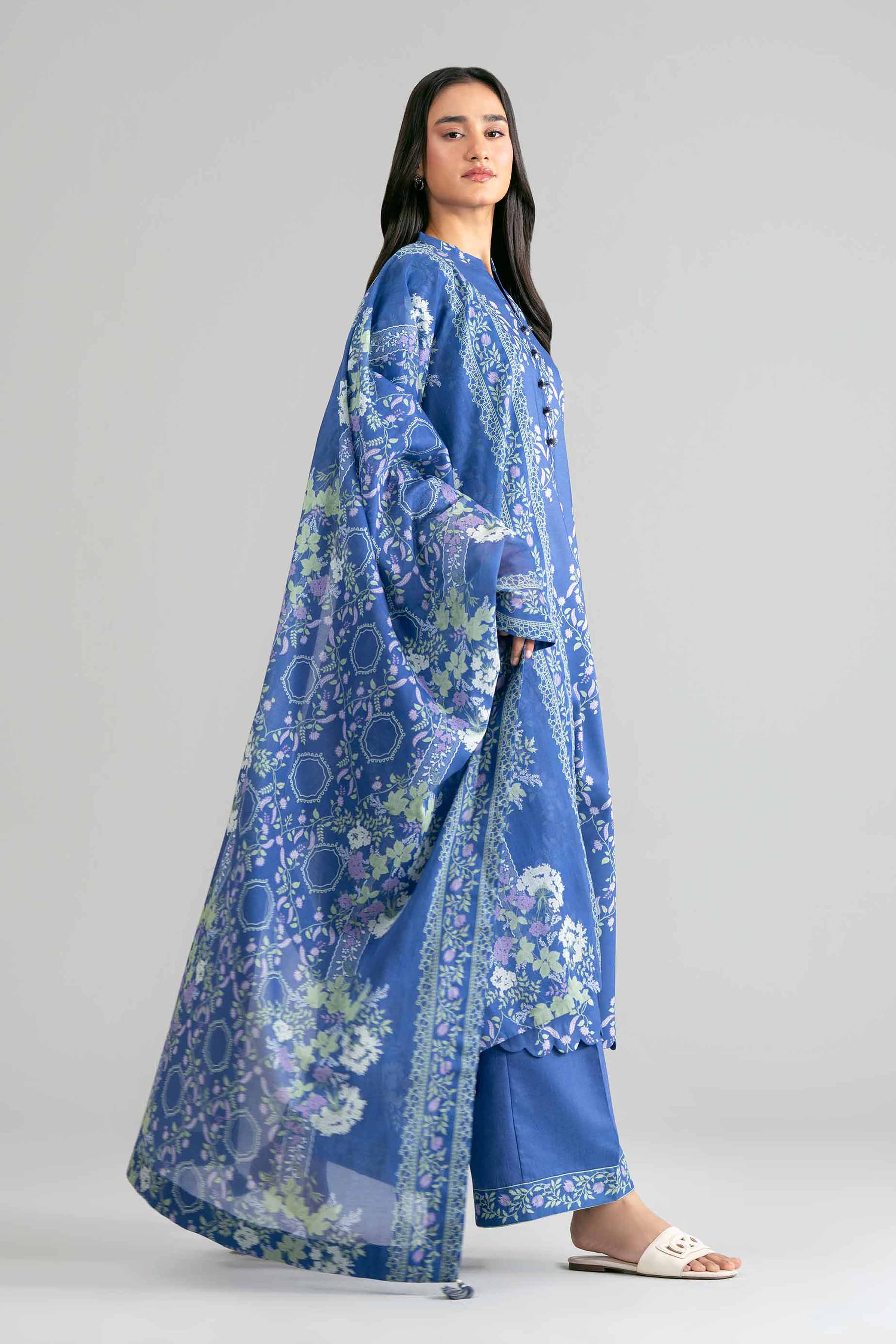 3 Piece - Printed Embroidered Suit - 42601862 - Image 5