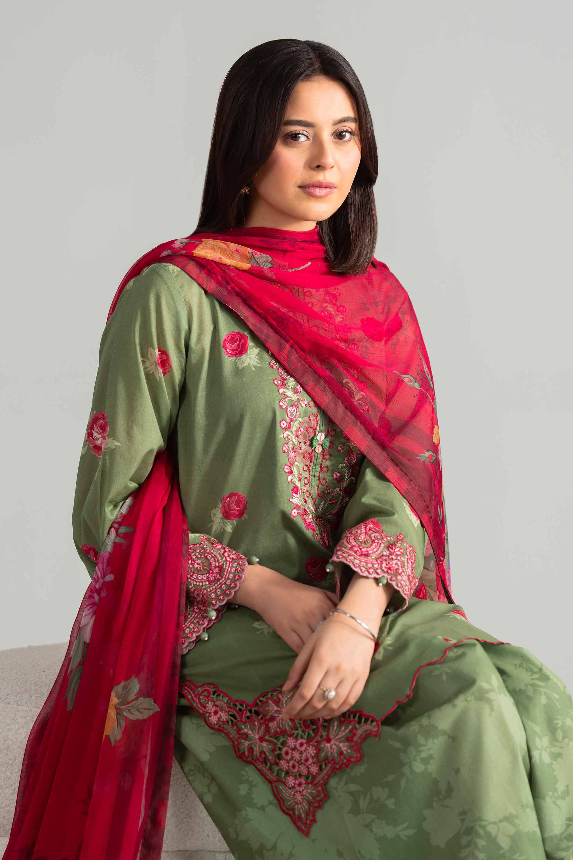 3 Piece - Digital Printed Embroidered Suit - 42601911 - Image 5