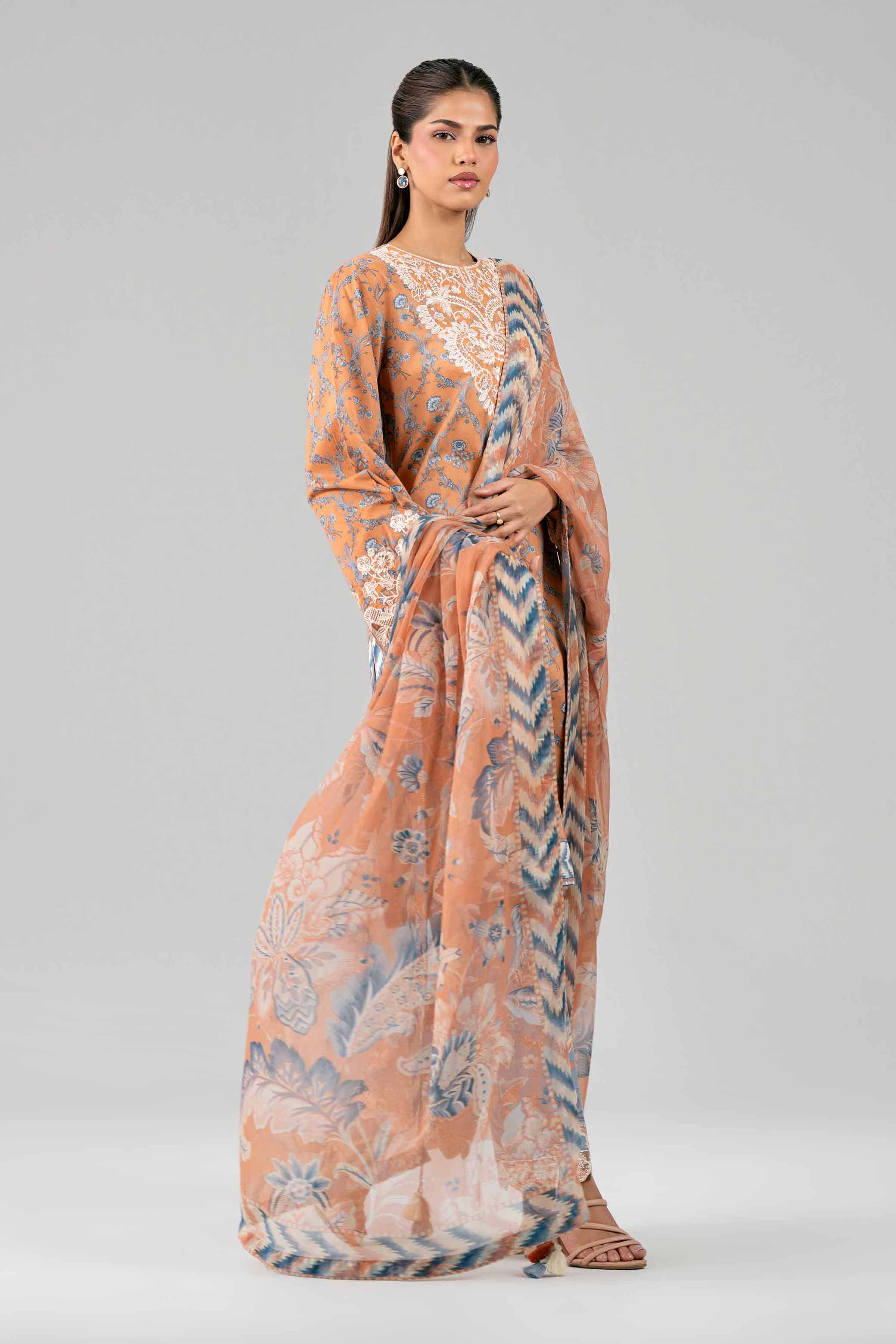 3 Piece - Digital Printed Embroidered Suit - 42601914 - Image 5