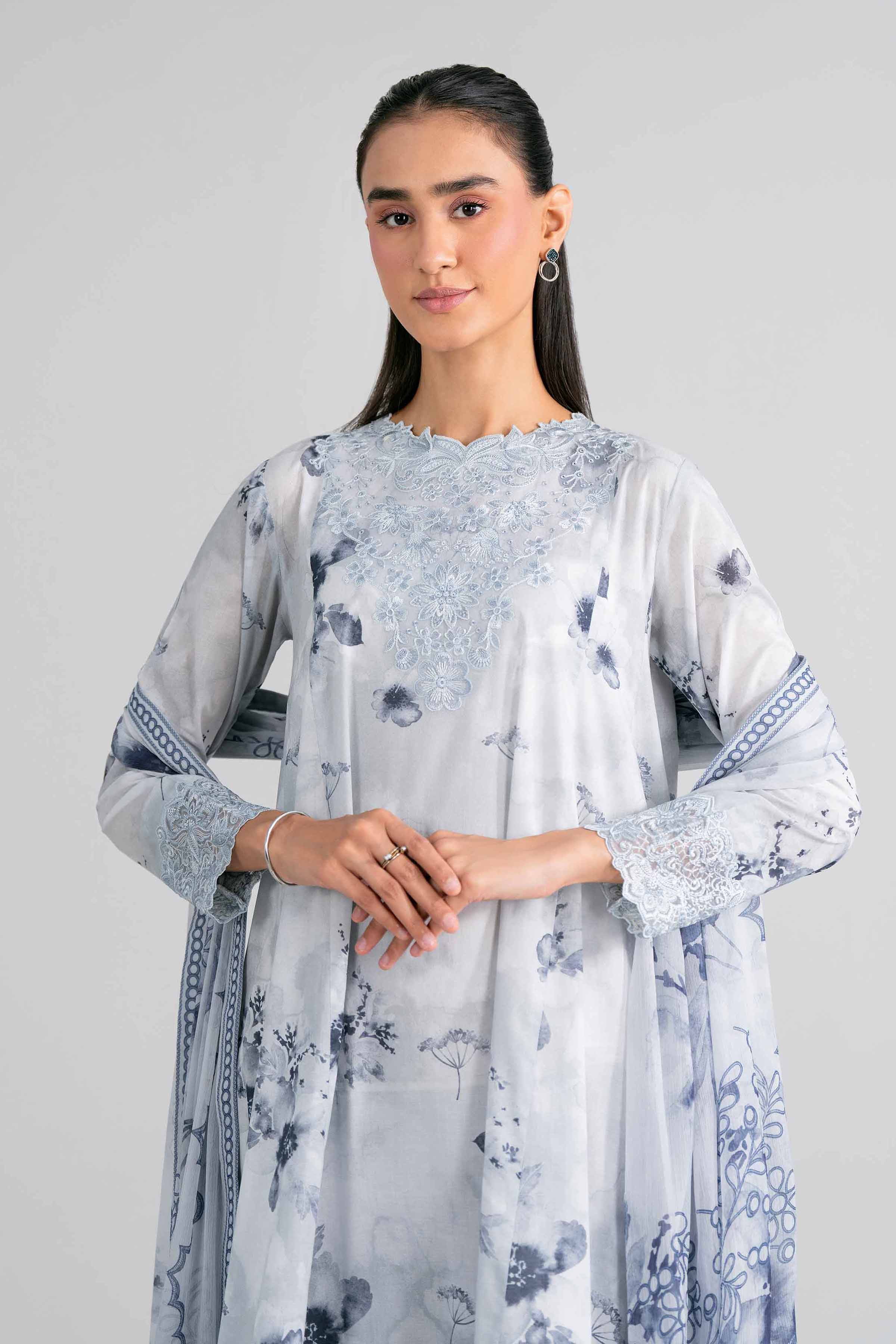 3 Piece - Digital Printed Embroidered Suit - 42601995 - Image 2