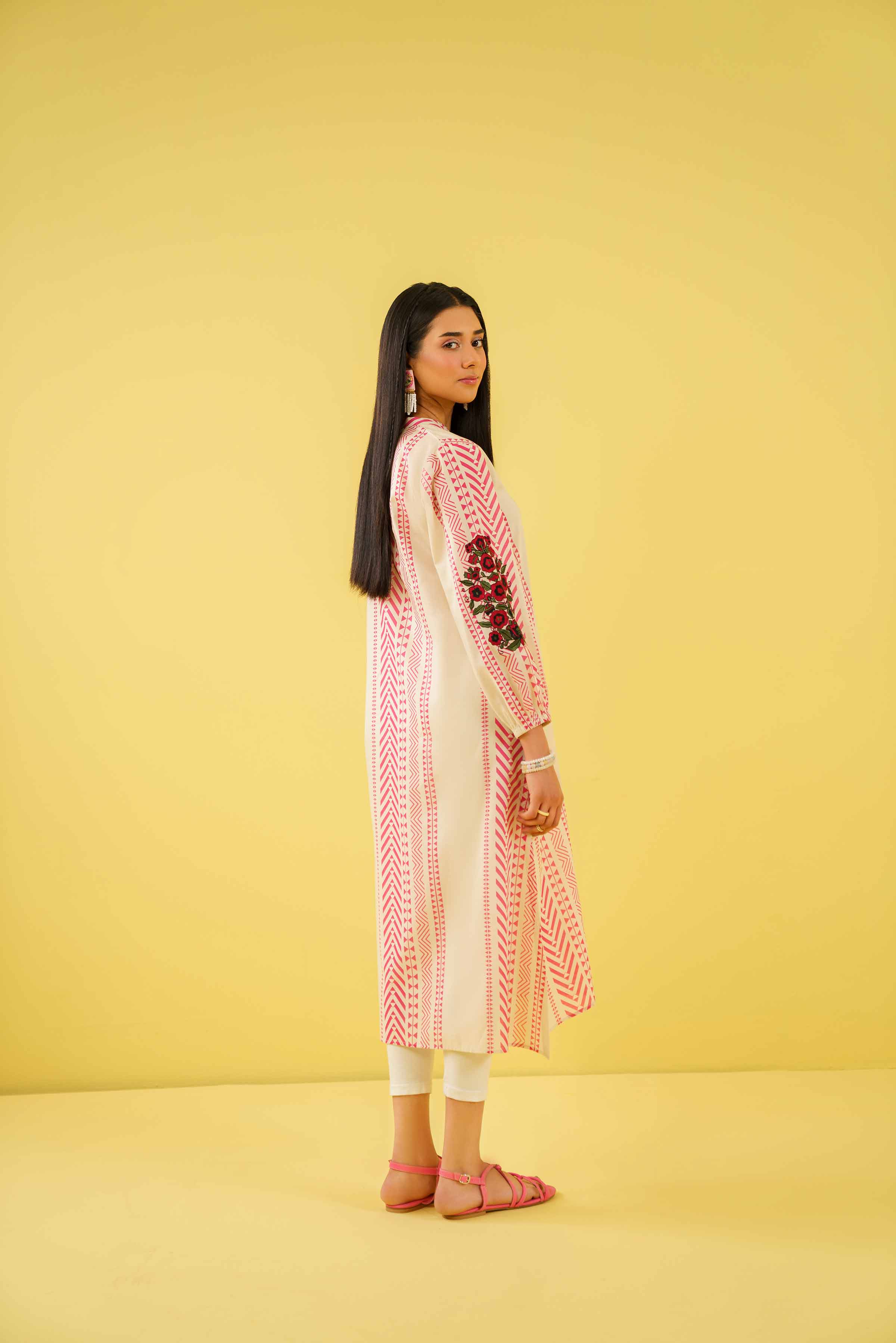 Printed Embroidered Tunic - AS24-54 - Image 3