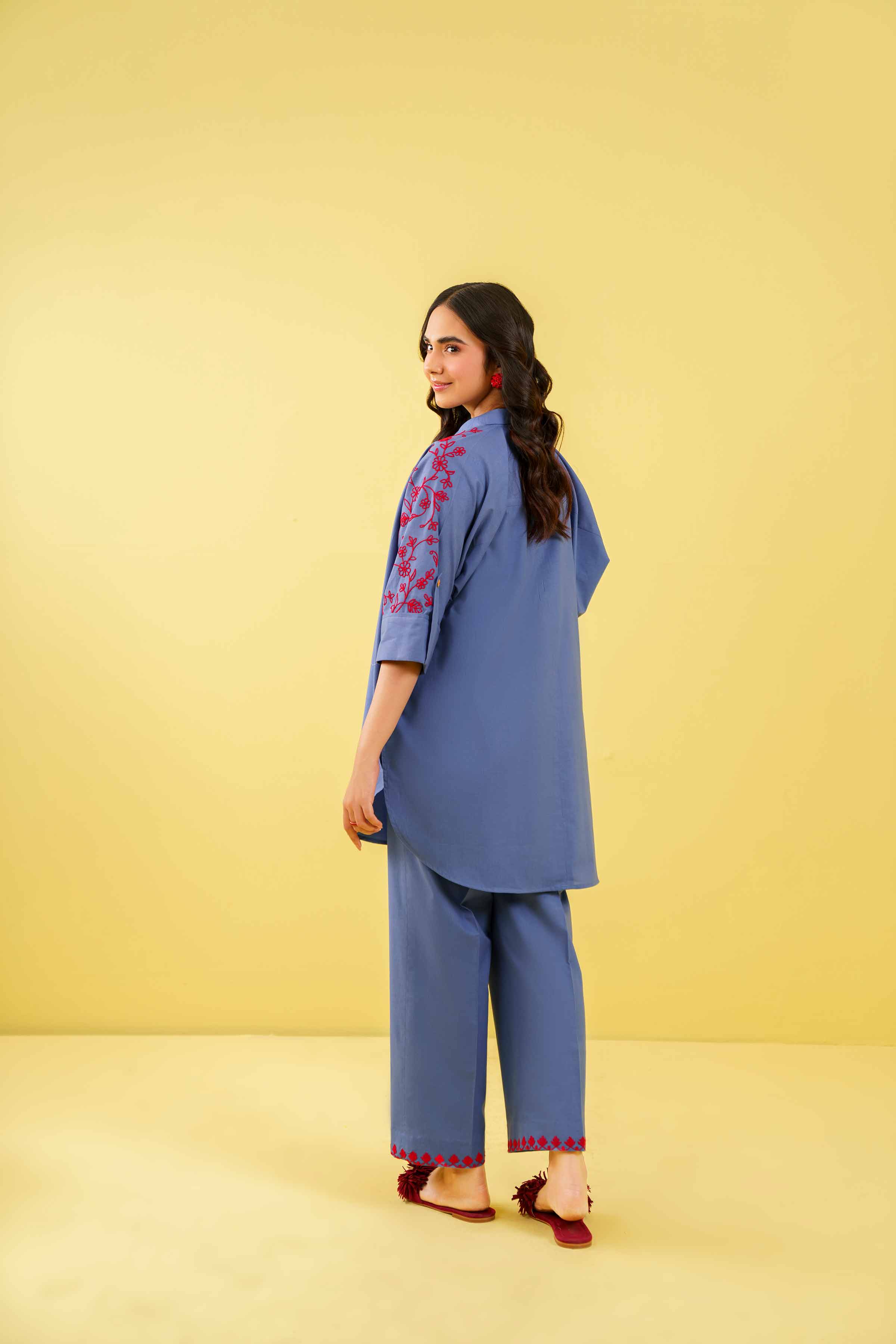 2 Piece - Embroidered Suit - AS24-59 - Image 3