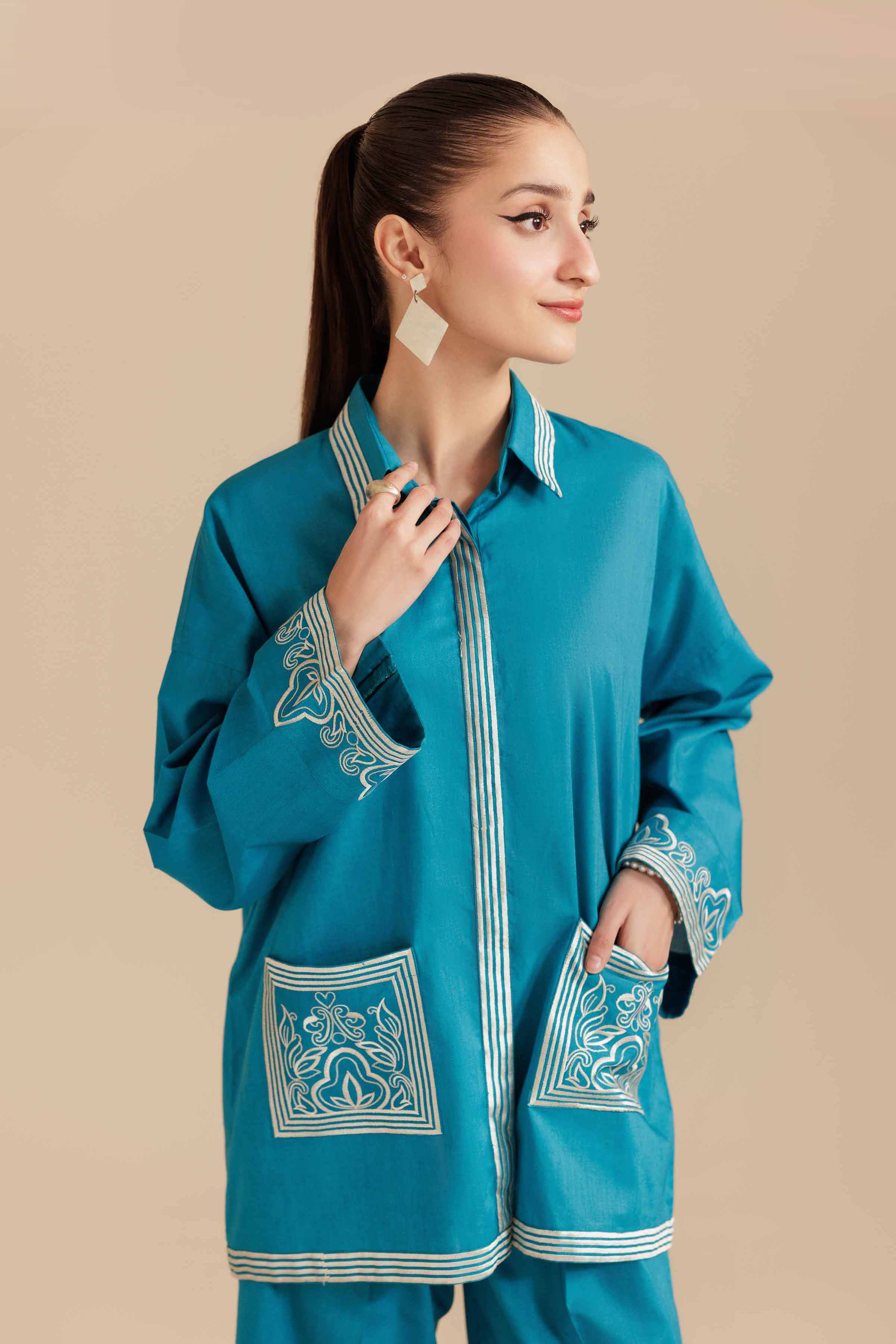 2 Piece - Embroidered Suit - AS25-116