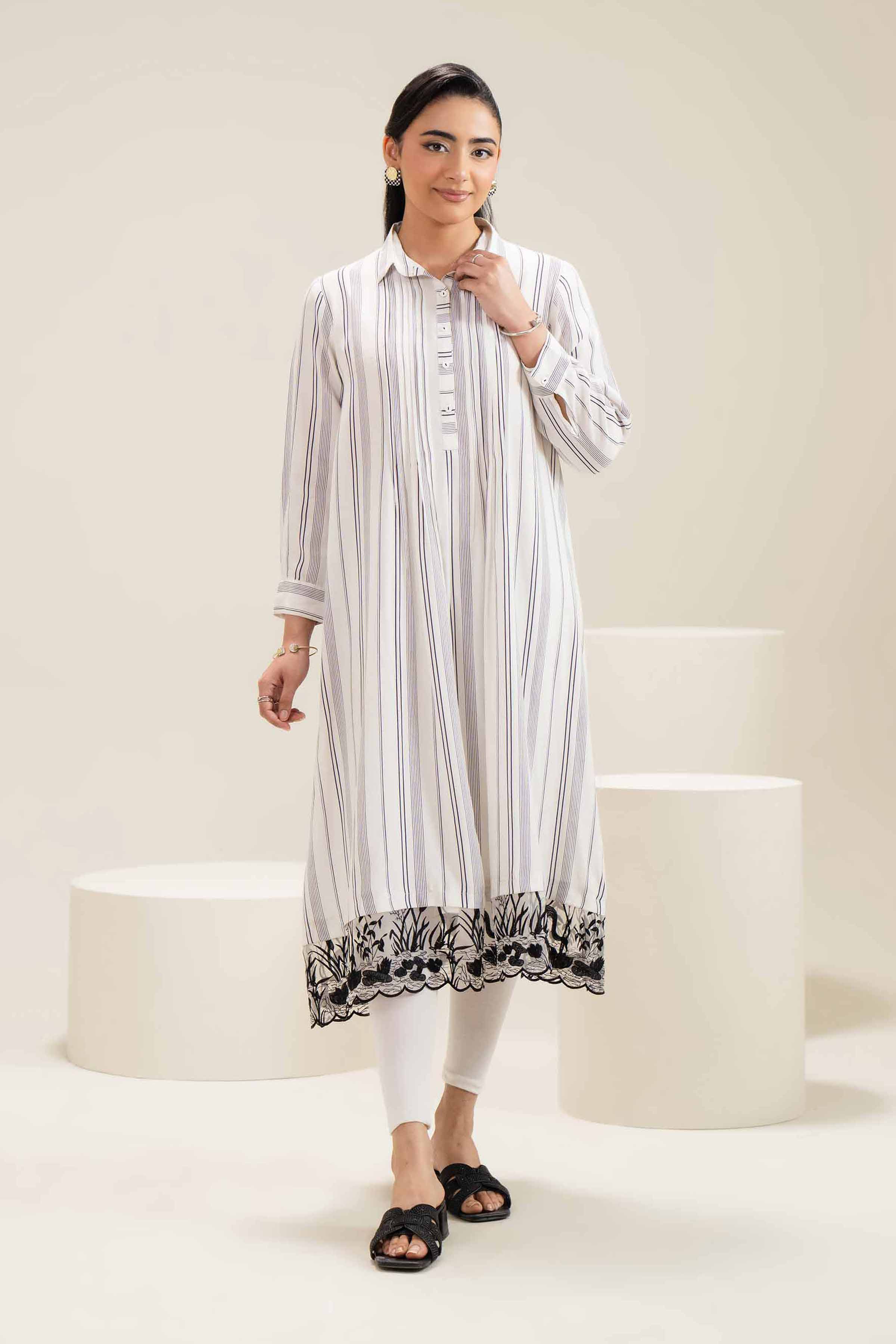 Printed Embroidered Dress - AS25-17 - Image 2