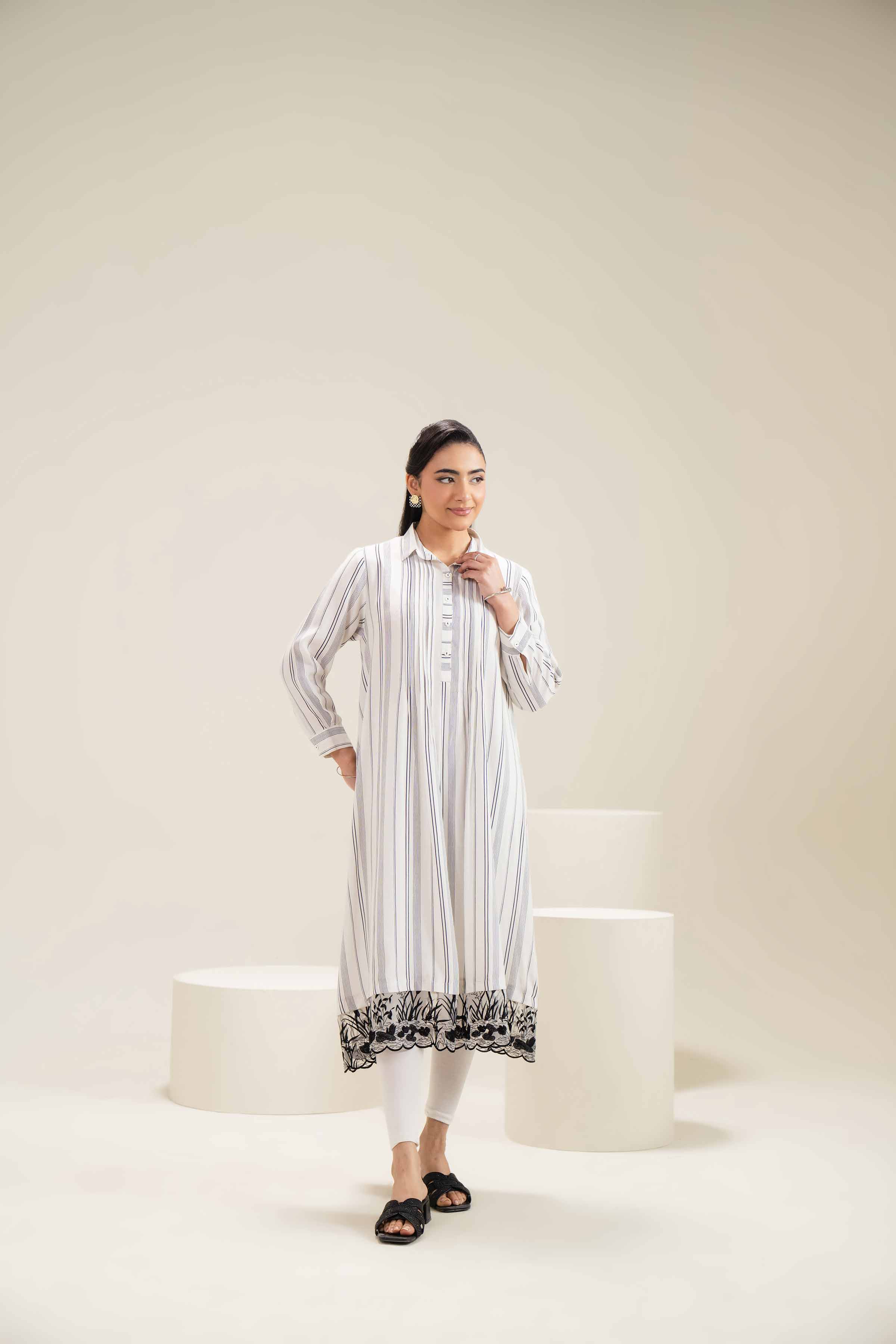 Printed Embroidered Dress - AS25-17 - Image 4