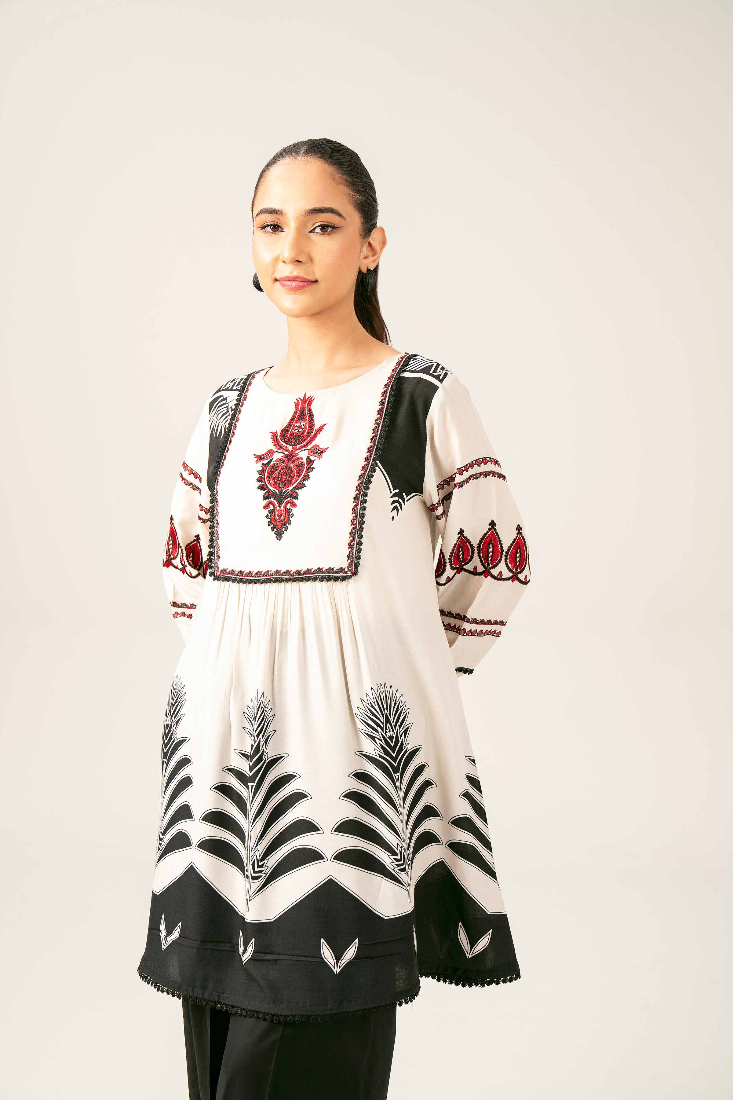 Printed Embroidered Tunic - AS25-68 - Image 10