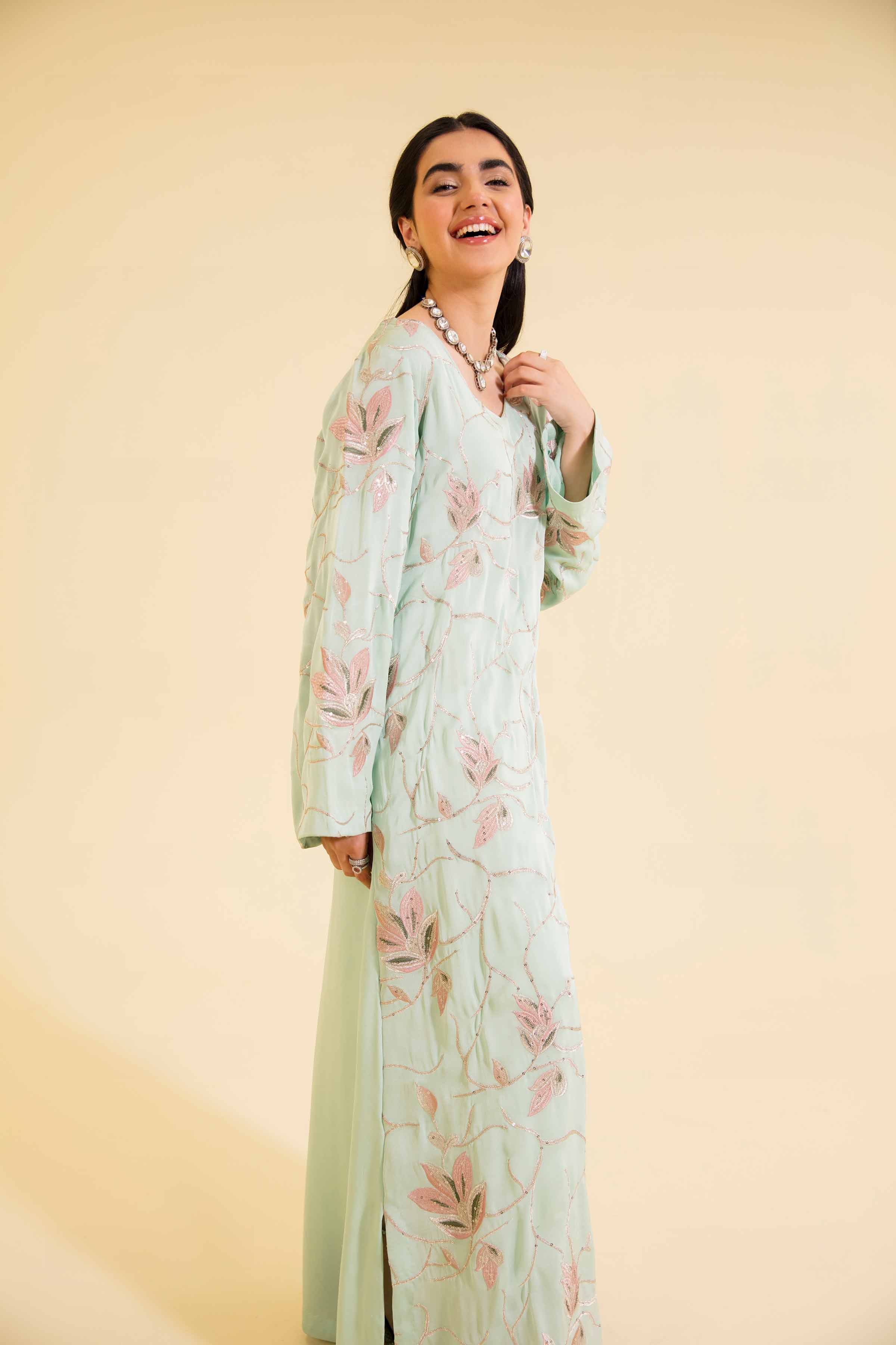 Embroidered Long Dress - FE24-12 - Image 5