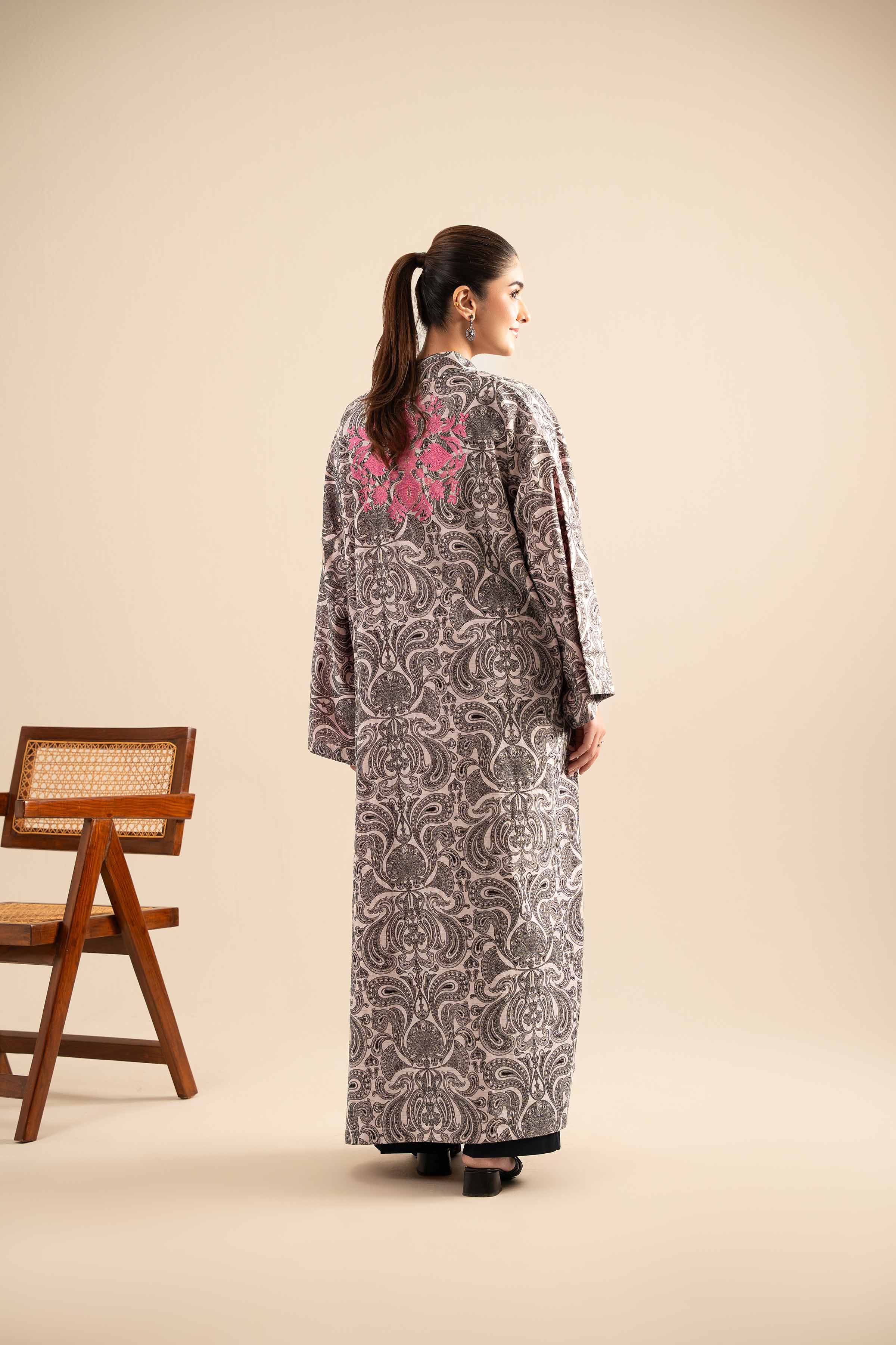 Printed Embroidered Gown - FE25-105 - Image 3