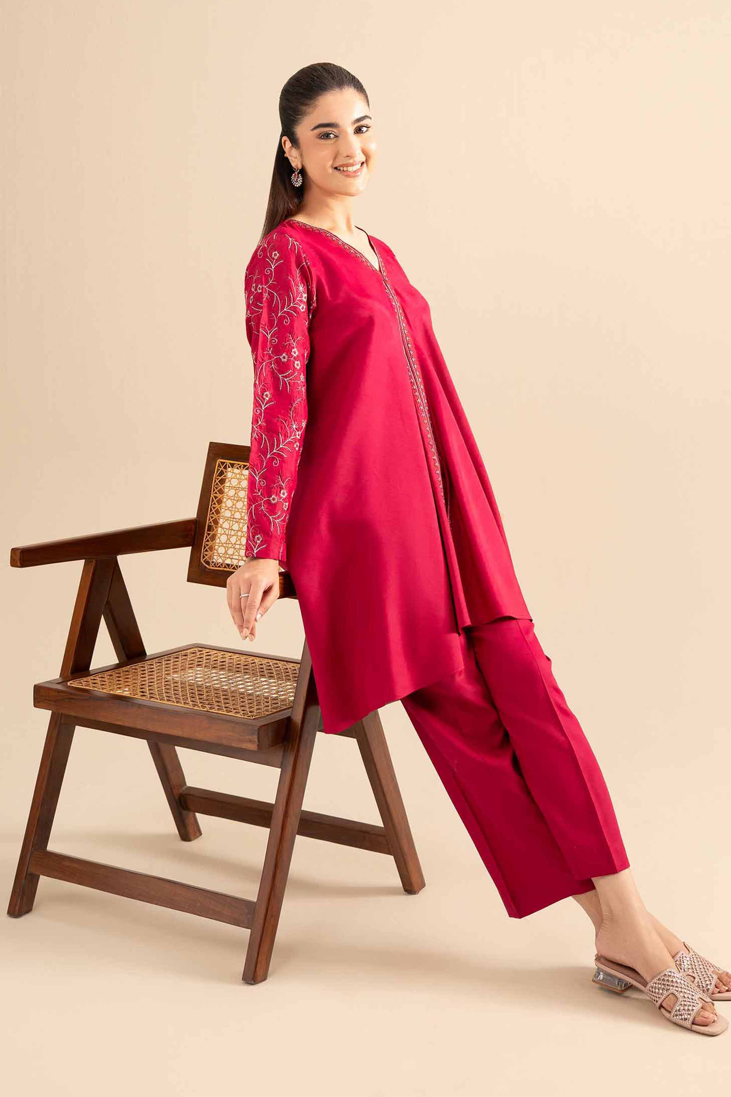 2 Piece - Embroidered Suit - FE25-25 - Image 2