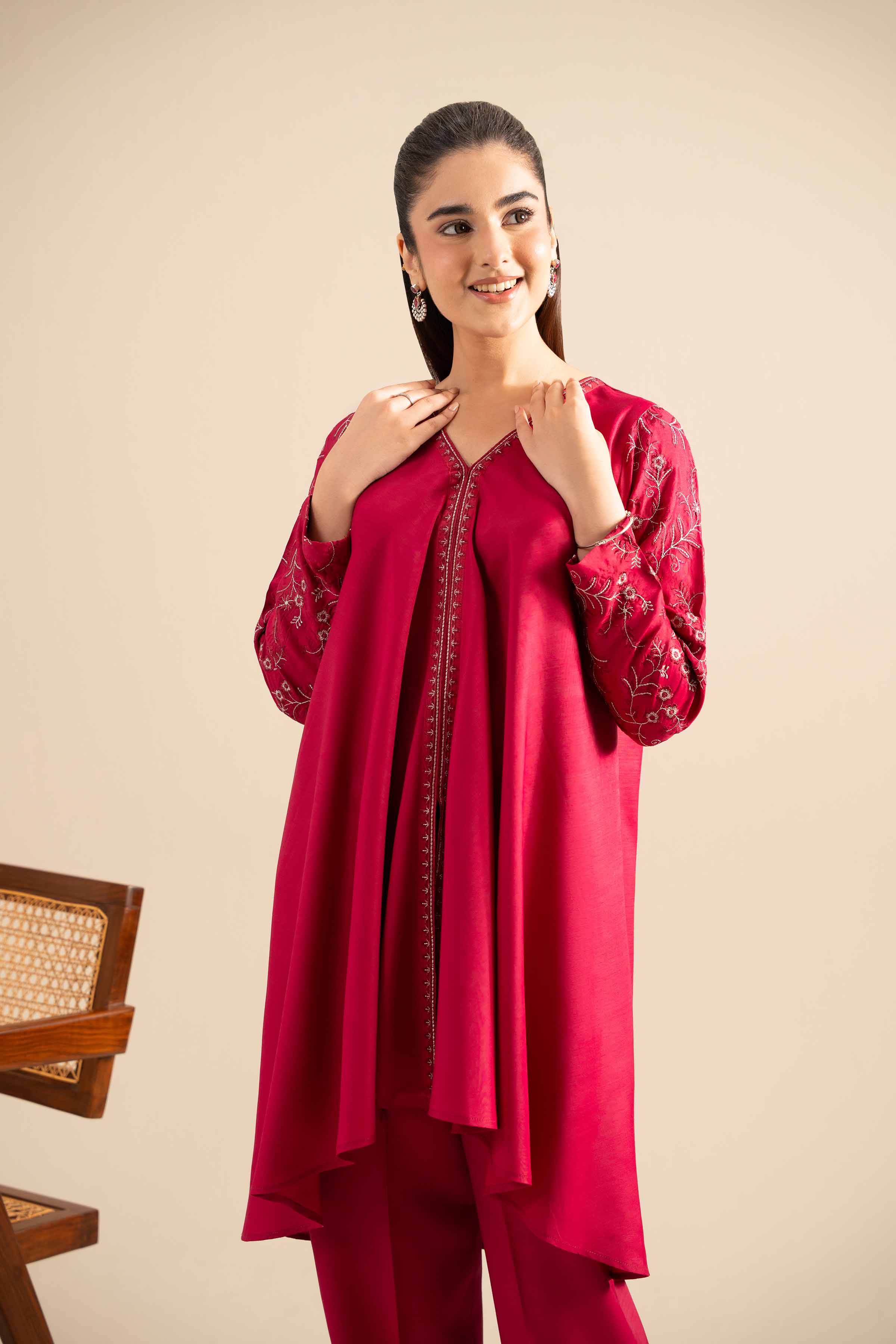 2 Piece - Embroidered Suit - FE25-25 - Image 5