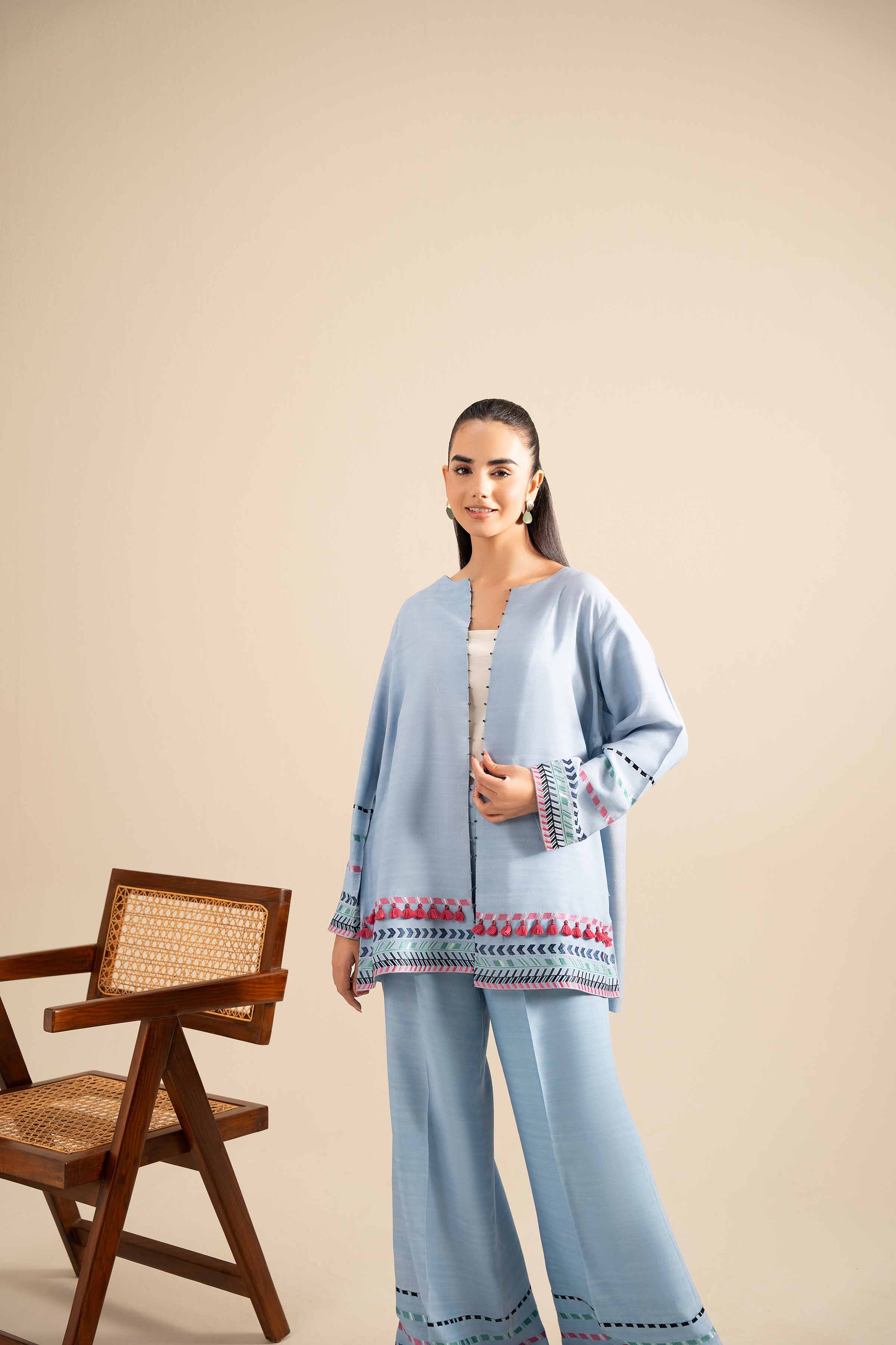 2 Piece - Embroidered Suit - FE25-85 - Image 8