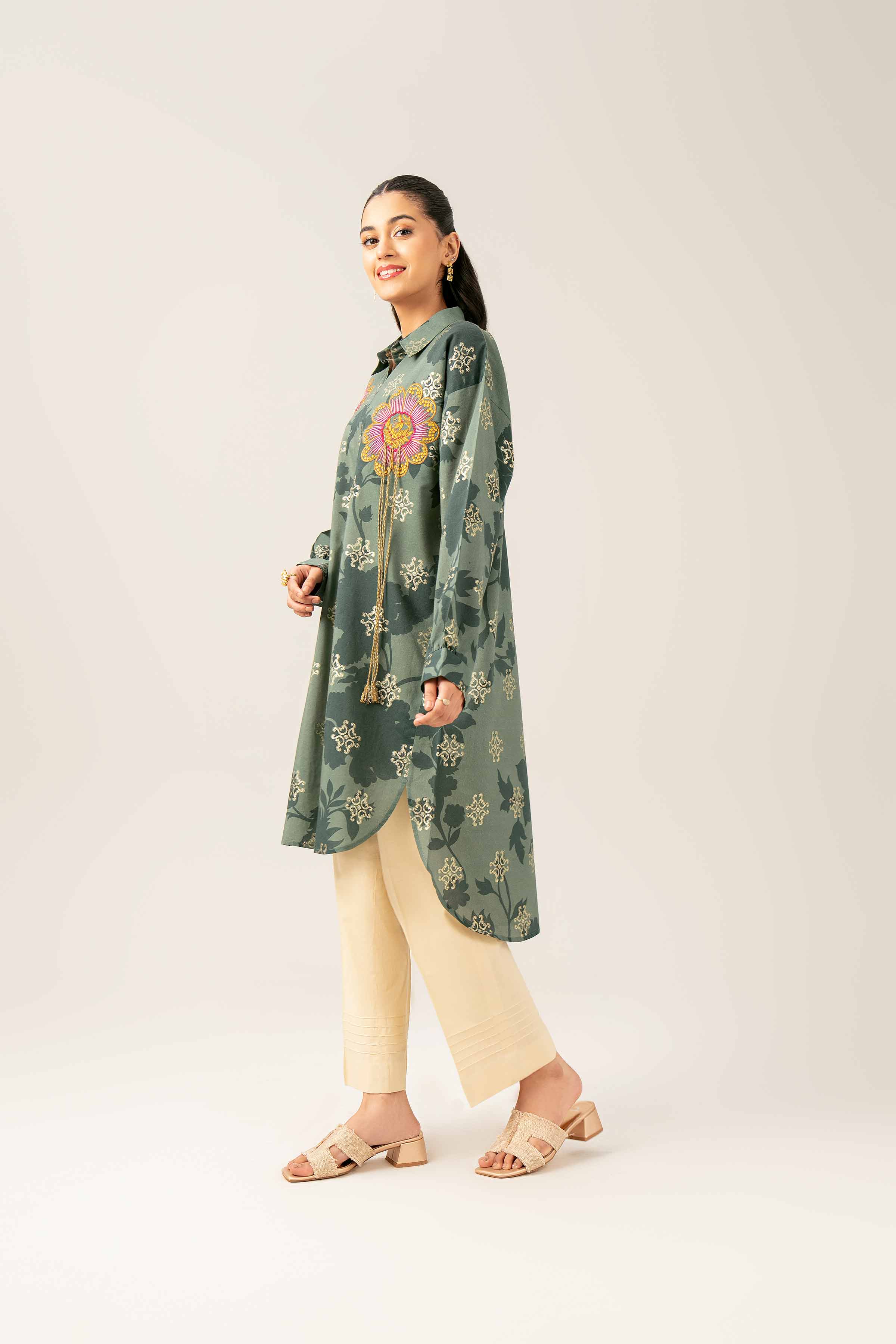 Printed Embroidered Tunic - FE25-88 - Image 4