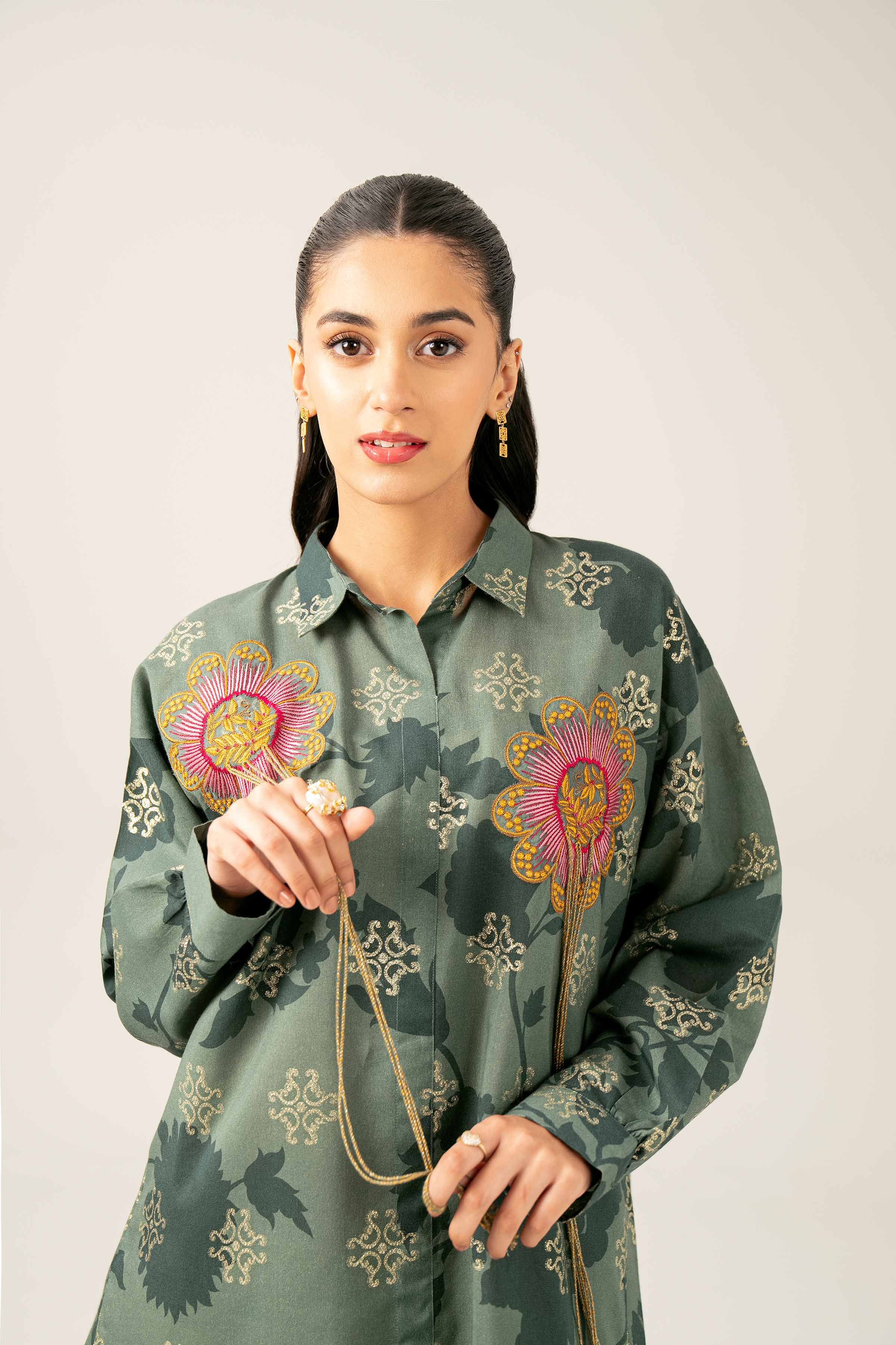 Printed Embroidered Tunic - FE25-88 - Image 5