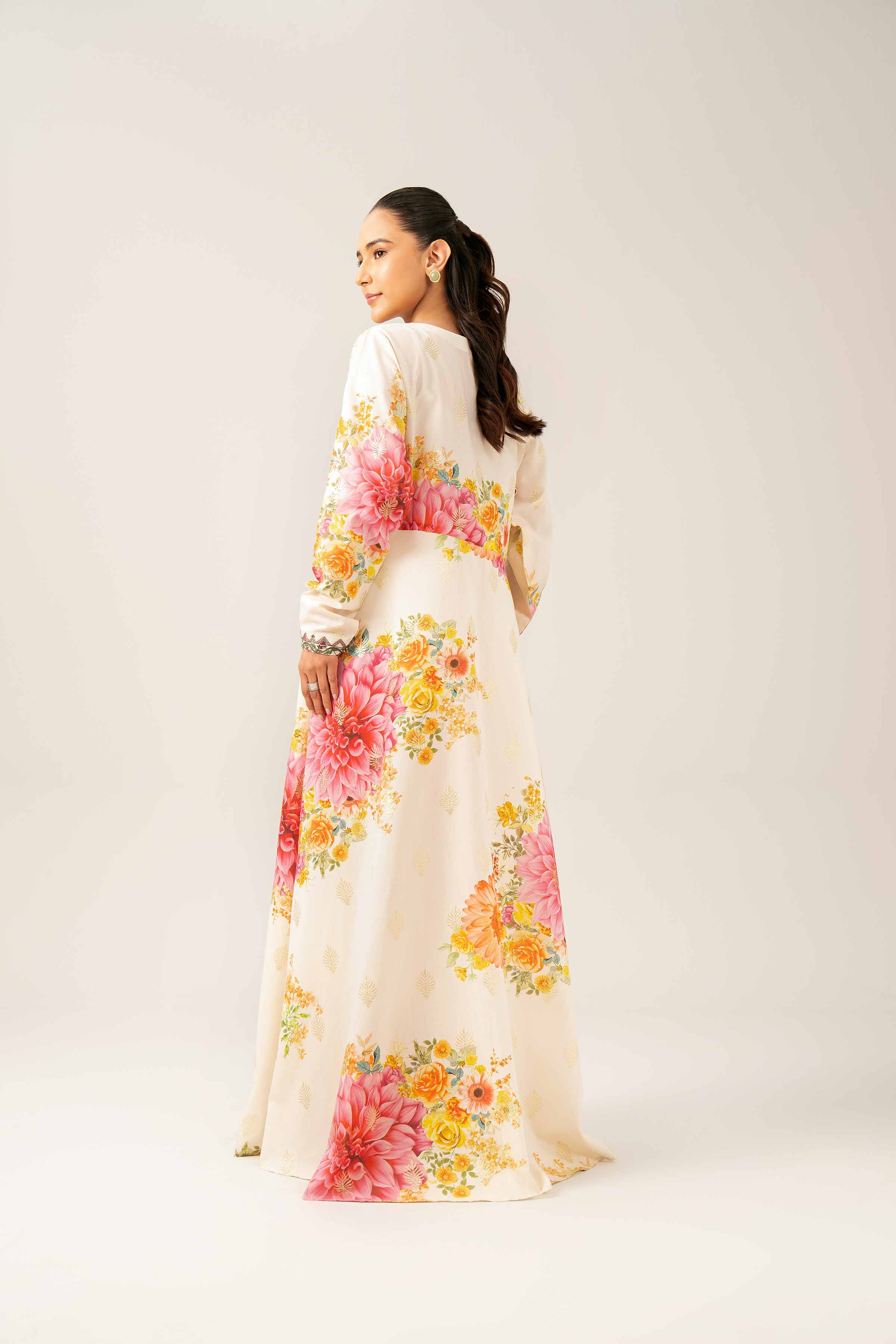 Printed Embroidered Dress - FE25-95 - Image 3