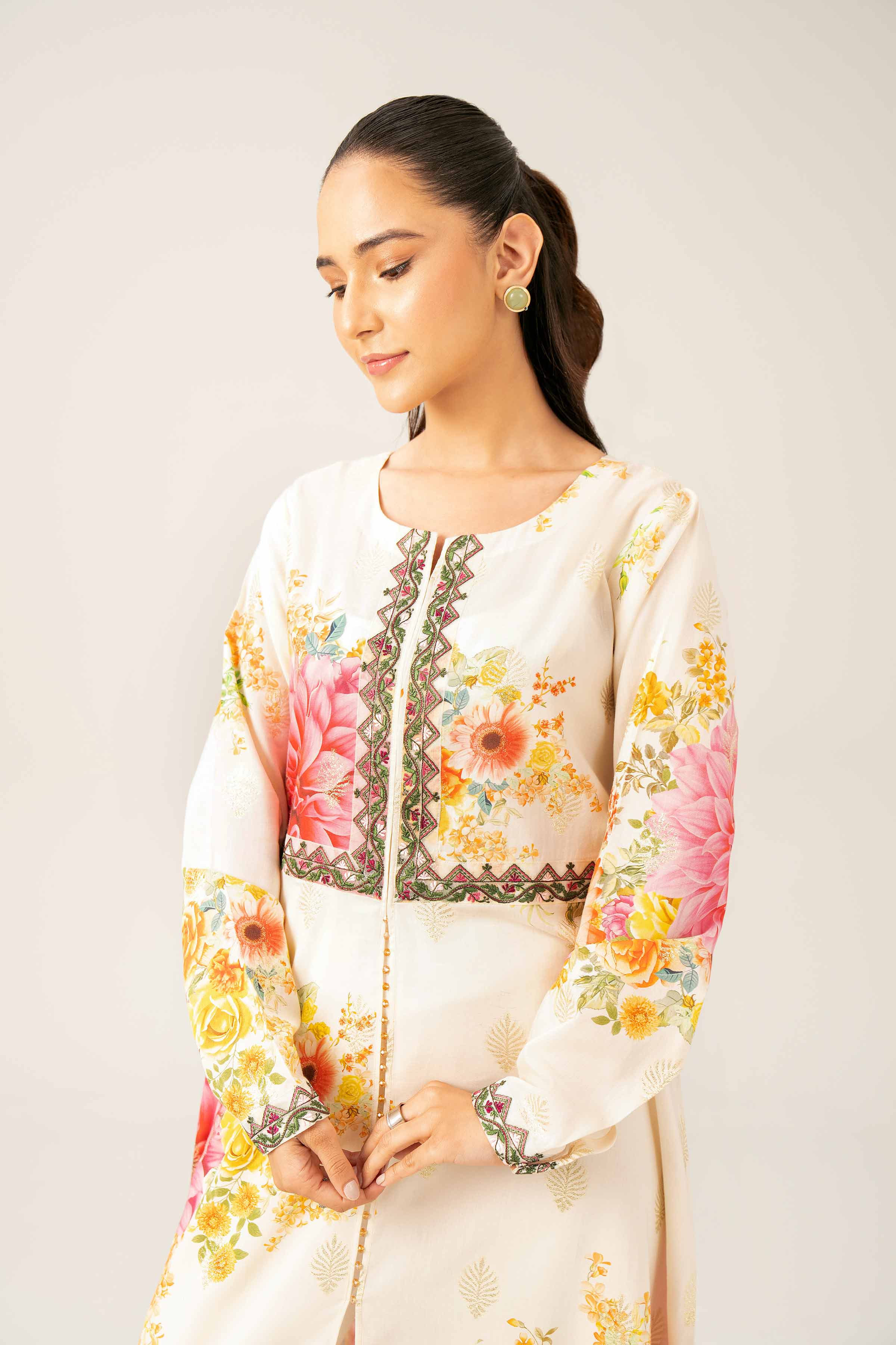 Printed Embroidered Dress - FE25-95 - Image 6
