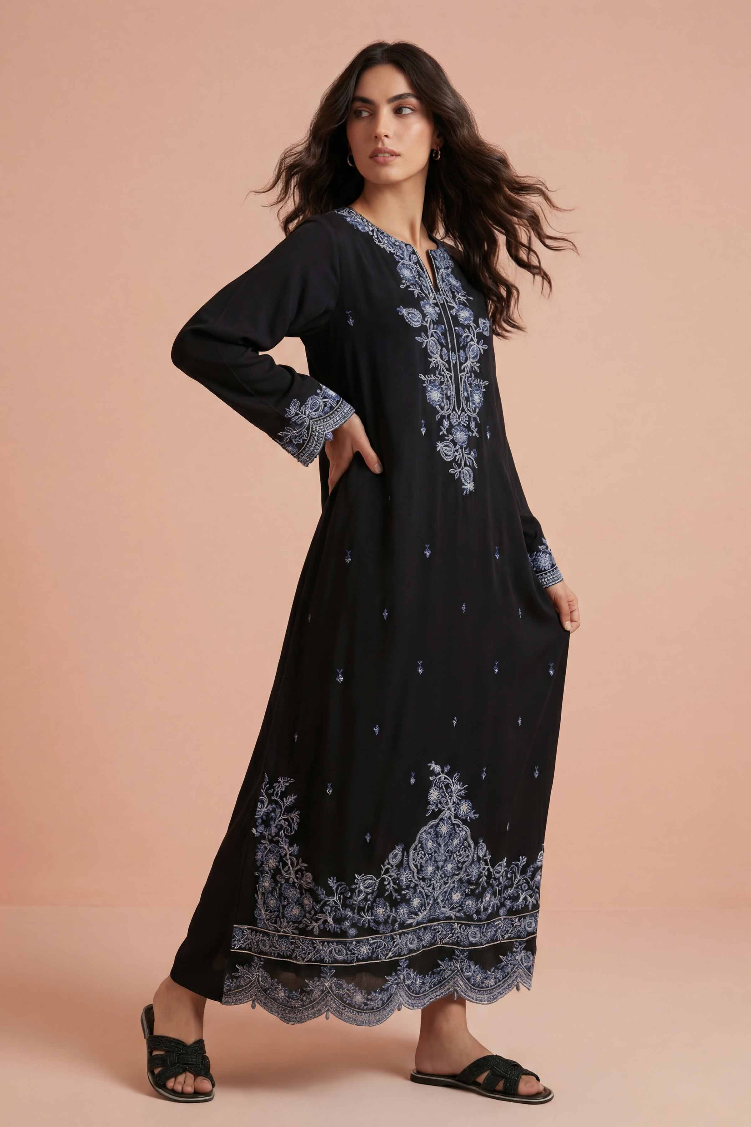 Embroidered Dress - FE26-01 - Image 3