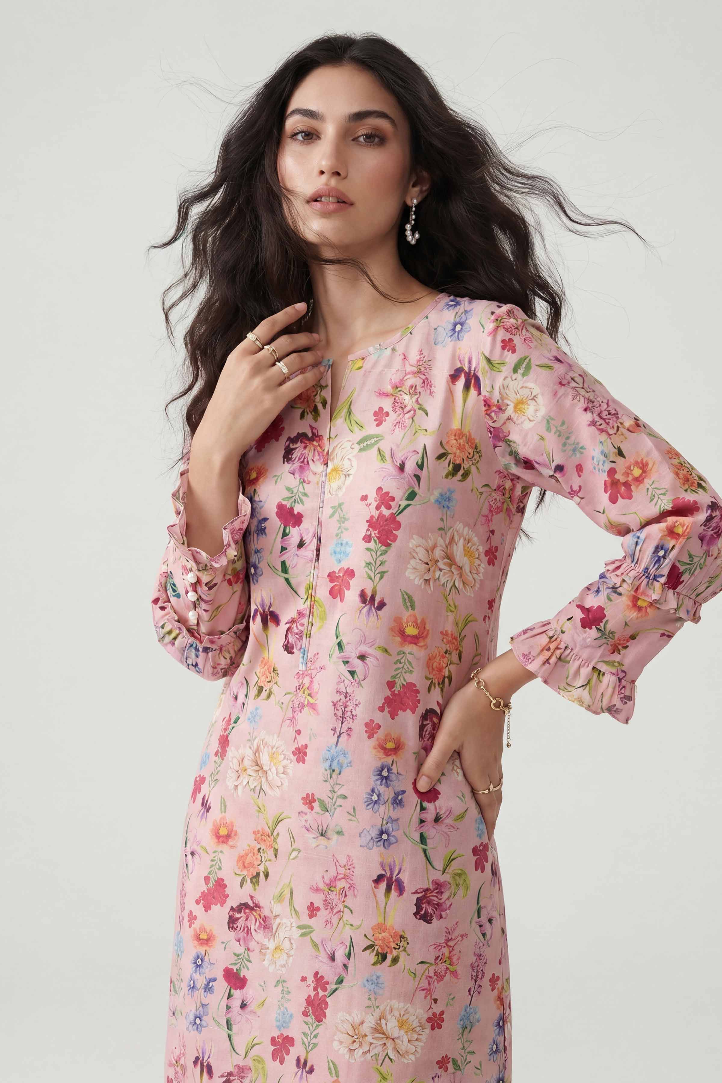 Printed Dress - FE26-46 - Image 3