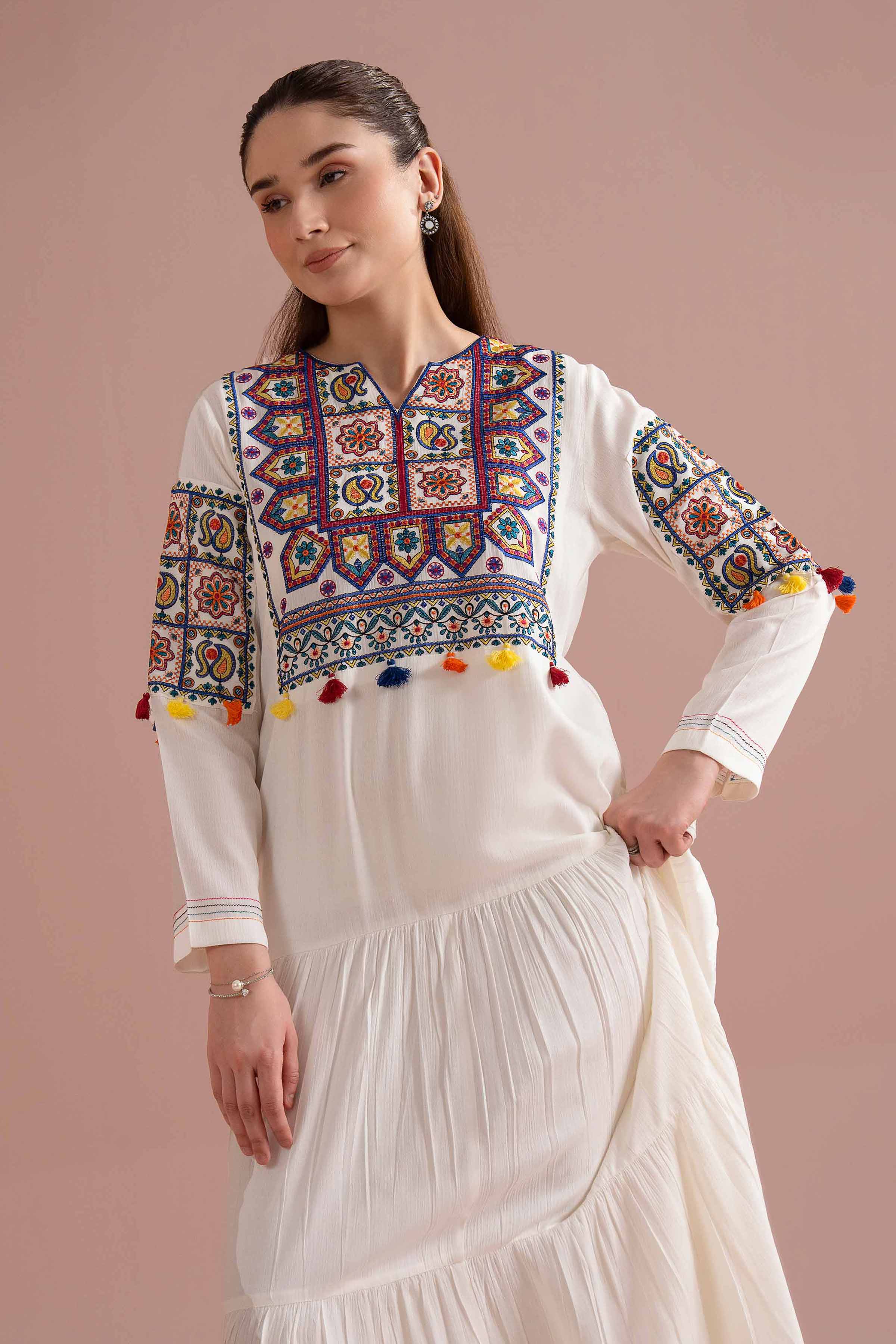Embroidered Dress - FE26-92 - Image 6